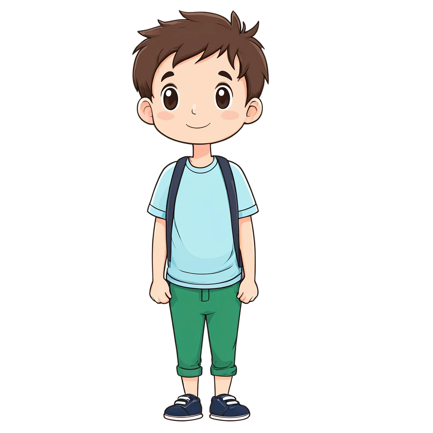 Boy cute sticker isolated on transparent background #13037