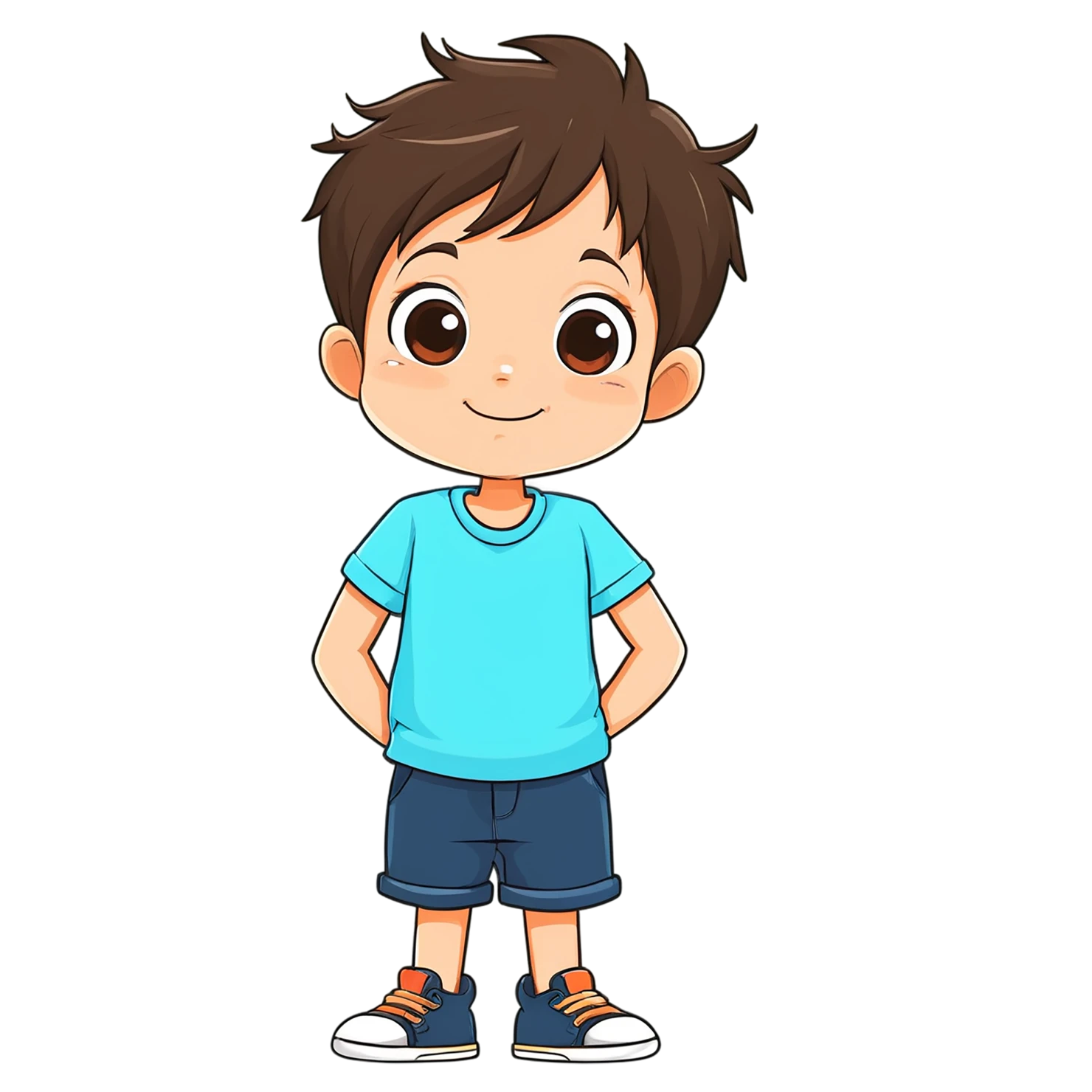 Boy cute sticker isolated on transparent background #13038