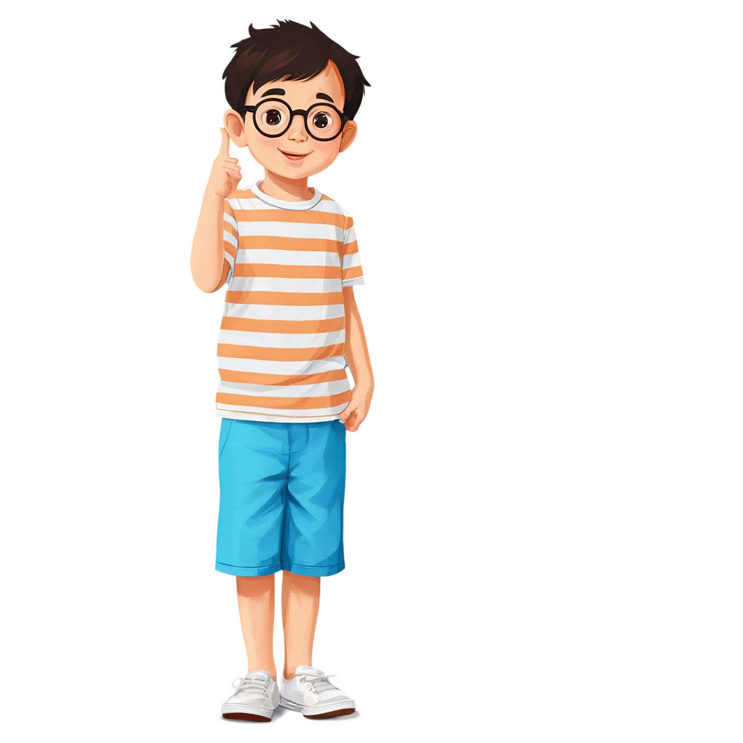 Boy cute sticker isolated on transparent background #13039