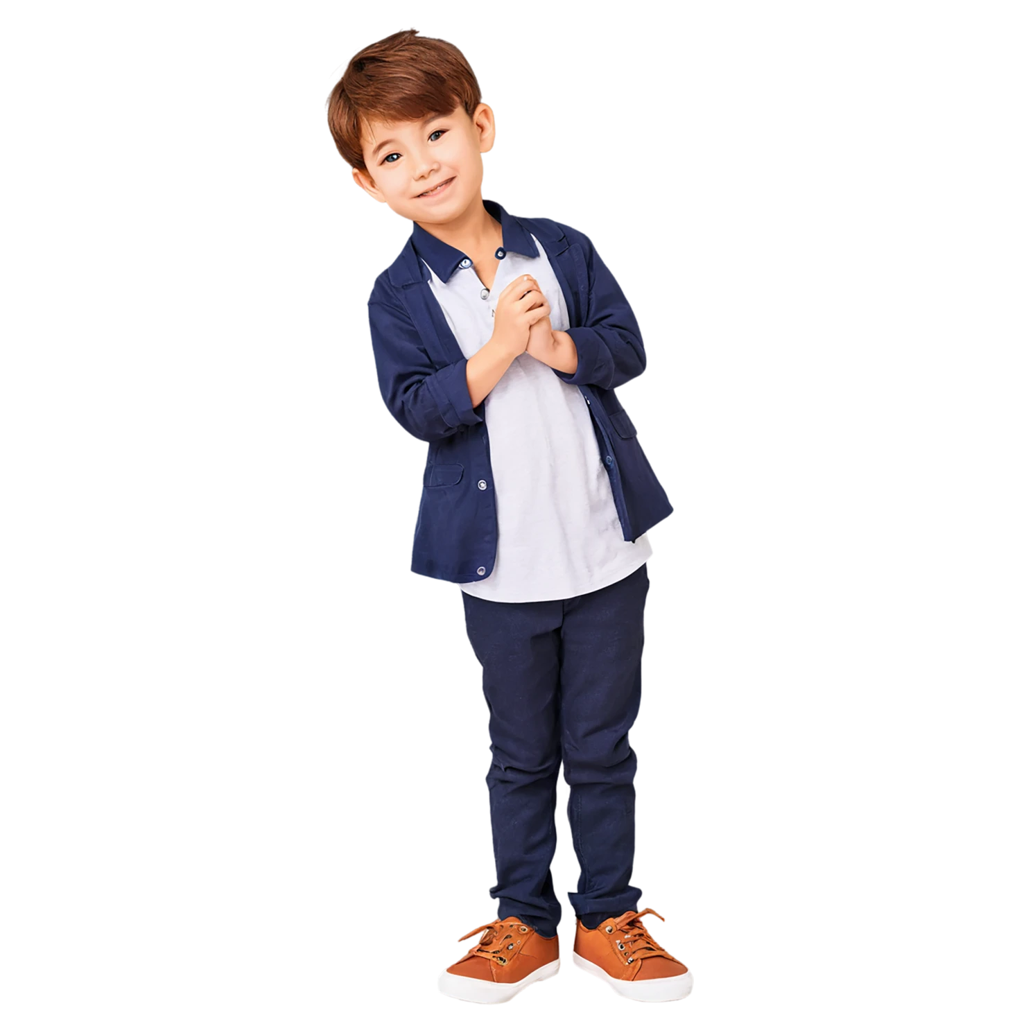 Boy cute sticker isolated on transparent background #13040
