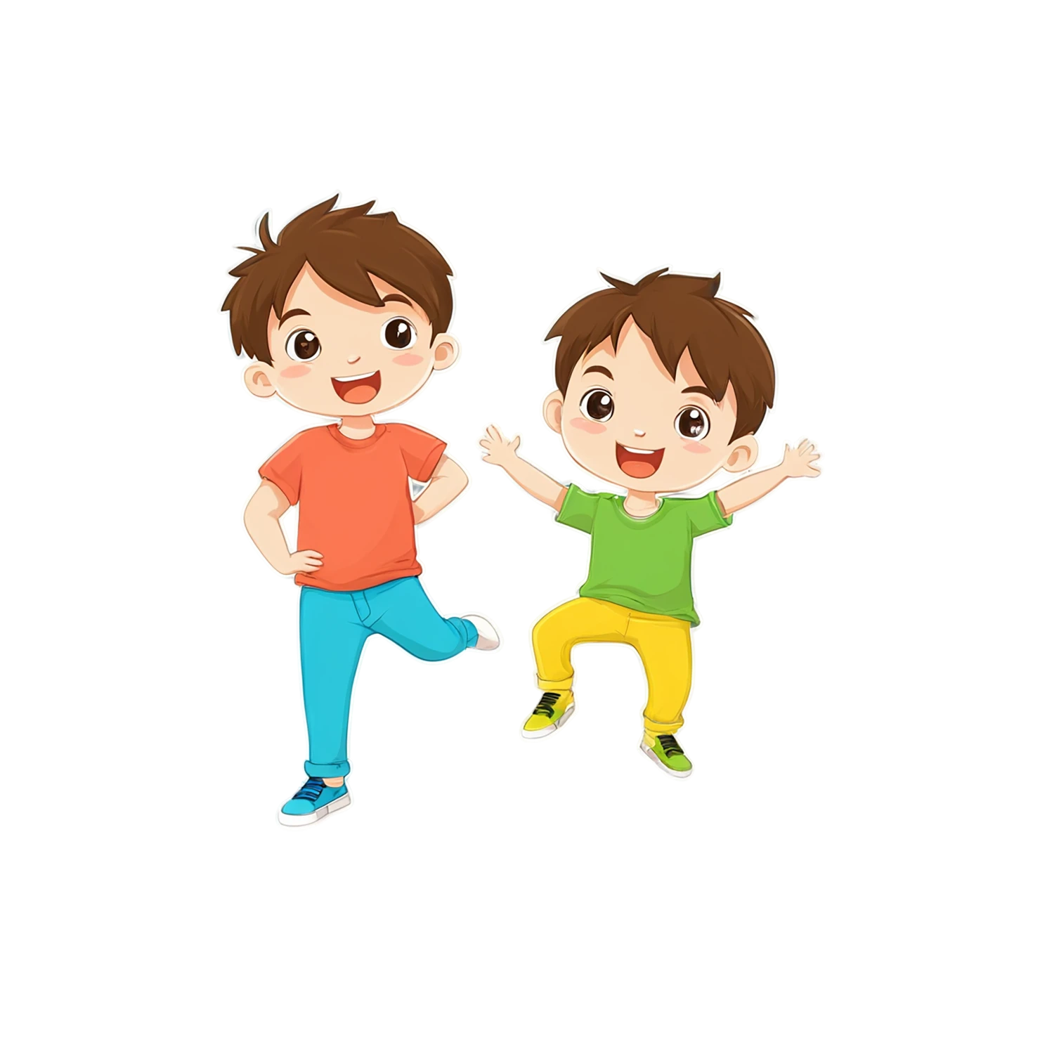 Boy cute sticker isolated on transparent background #13044