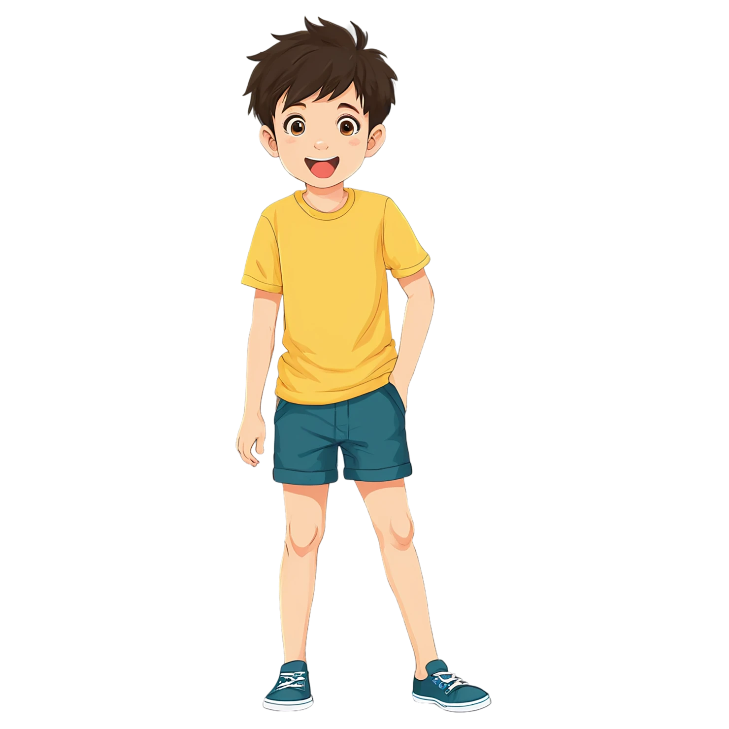 Boy cute sticker isolated on transparent background #13051
