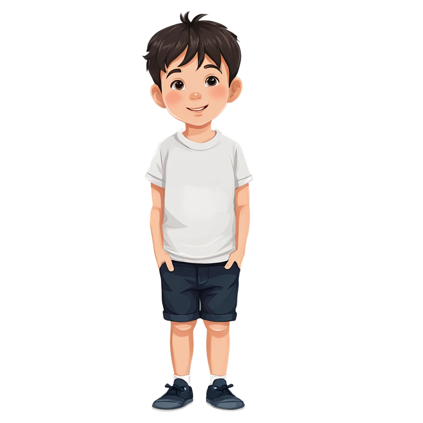 Boy cute sticker isolated on transparent background #13053