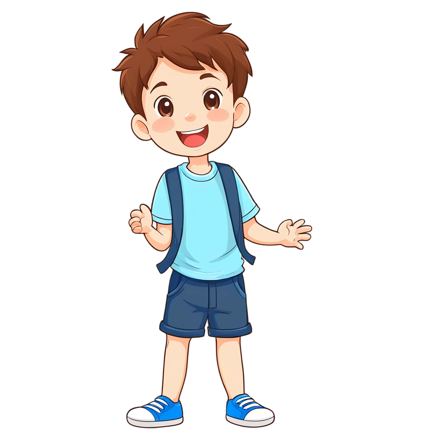 Boy cute sticker isolated on transparent background #13055