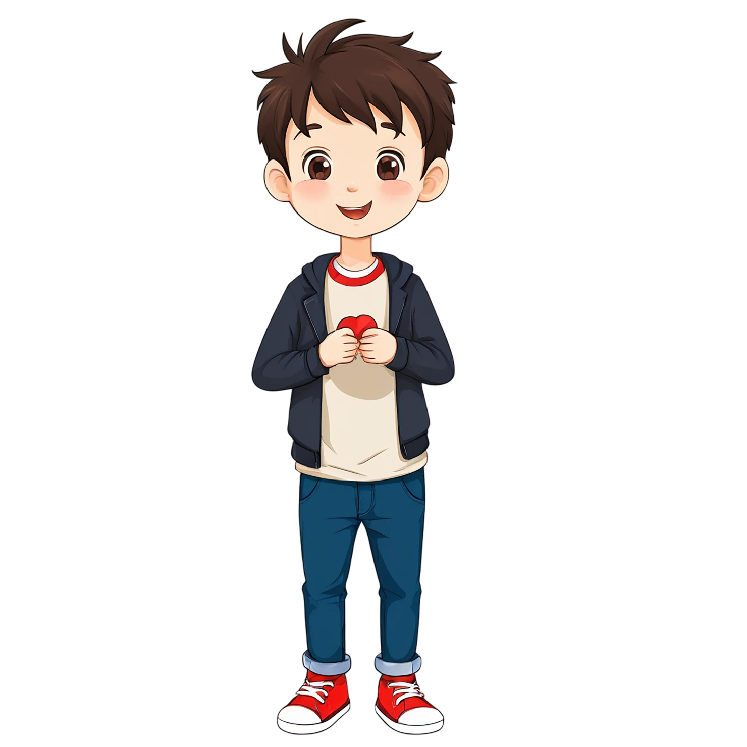Boy cute sticker isolated on transparent background #13056