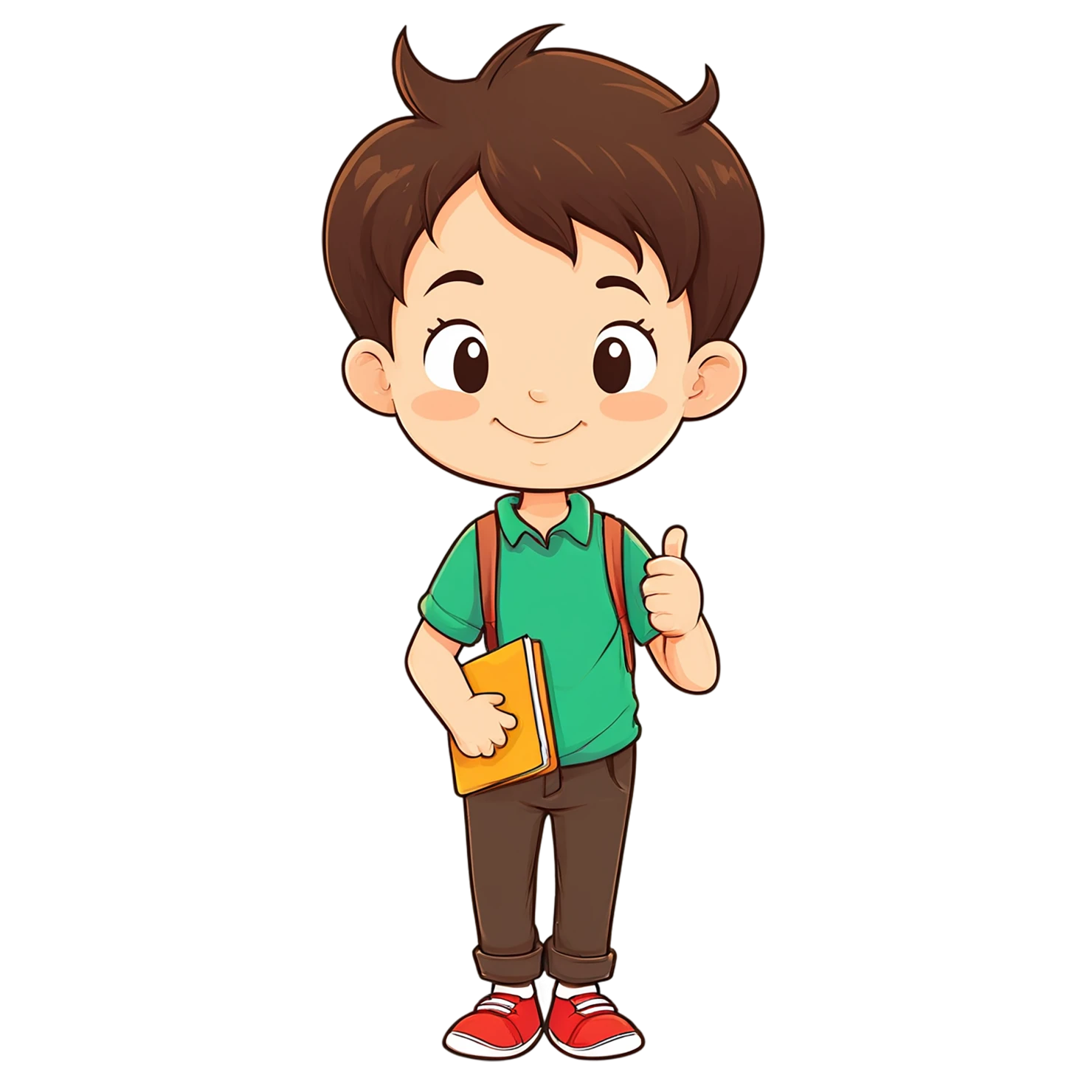 Boy cute sticker isolated on transparent background #13061