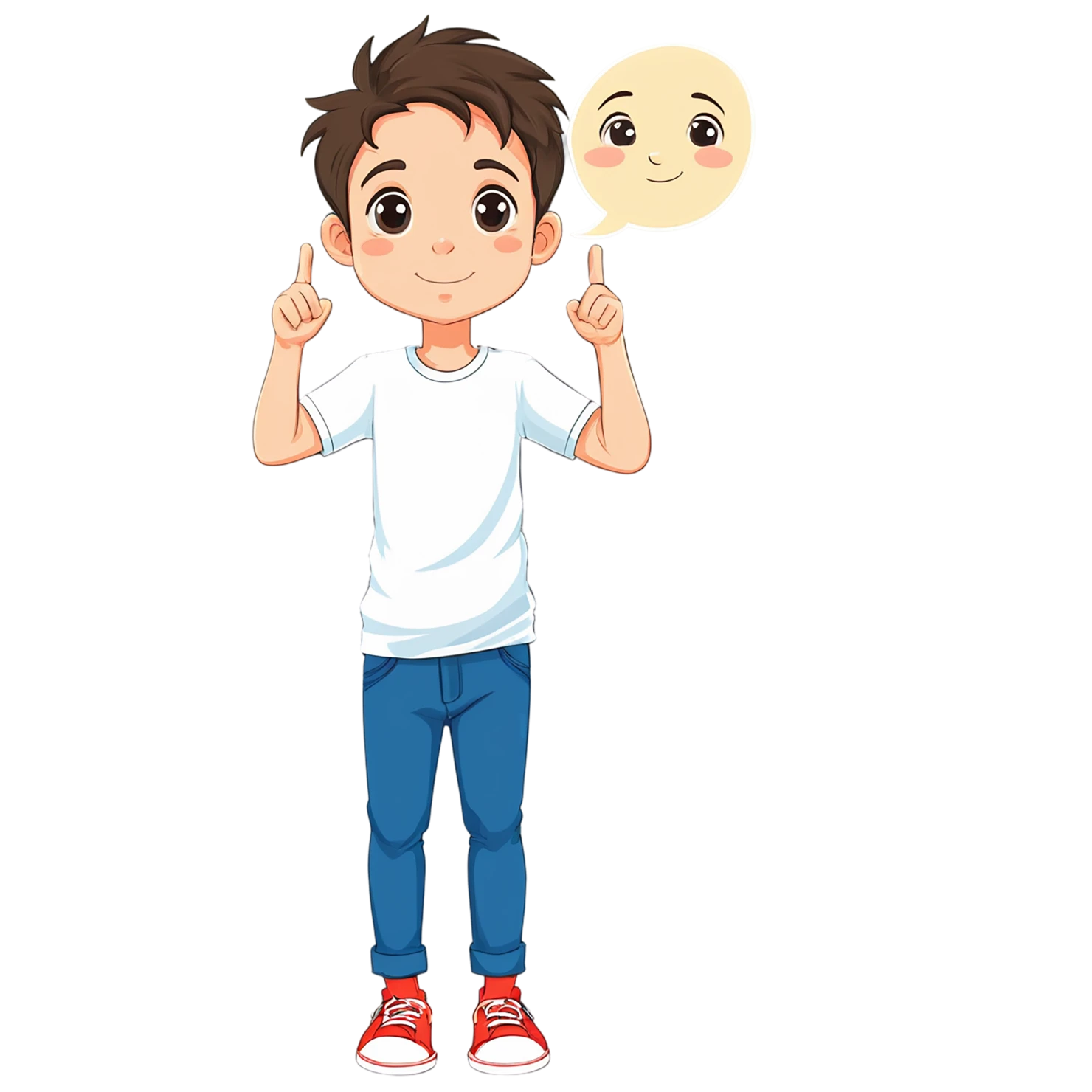 Boy cute sticker isolated on transparent background #13066