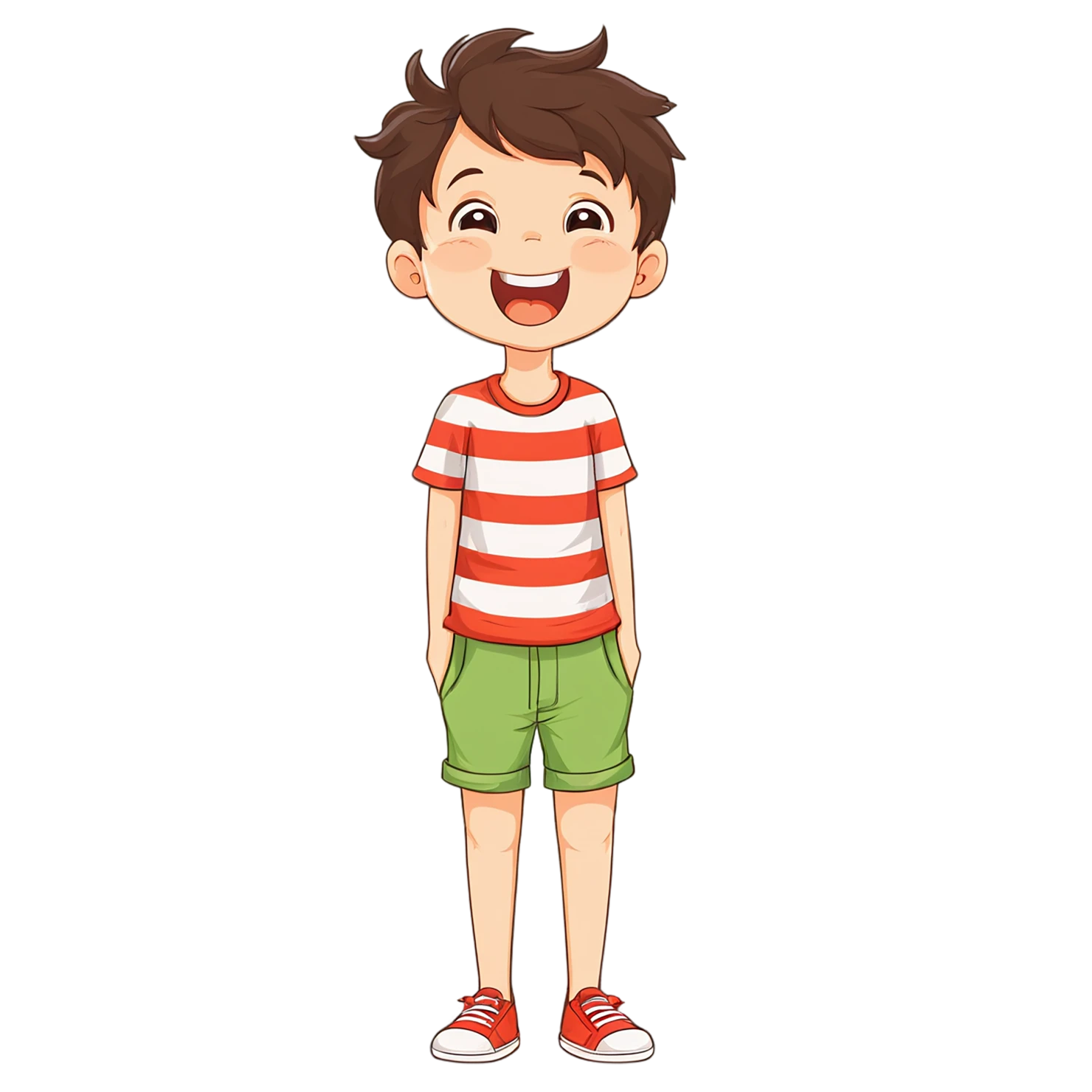 Boy cute sticker isolated on transparent background #13068