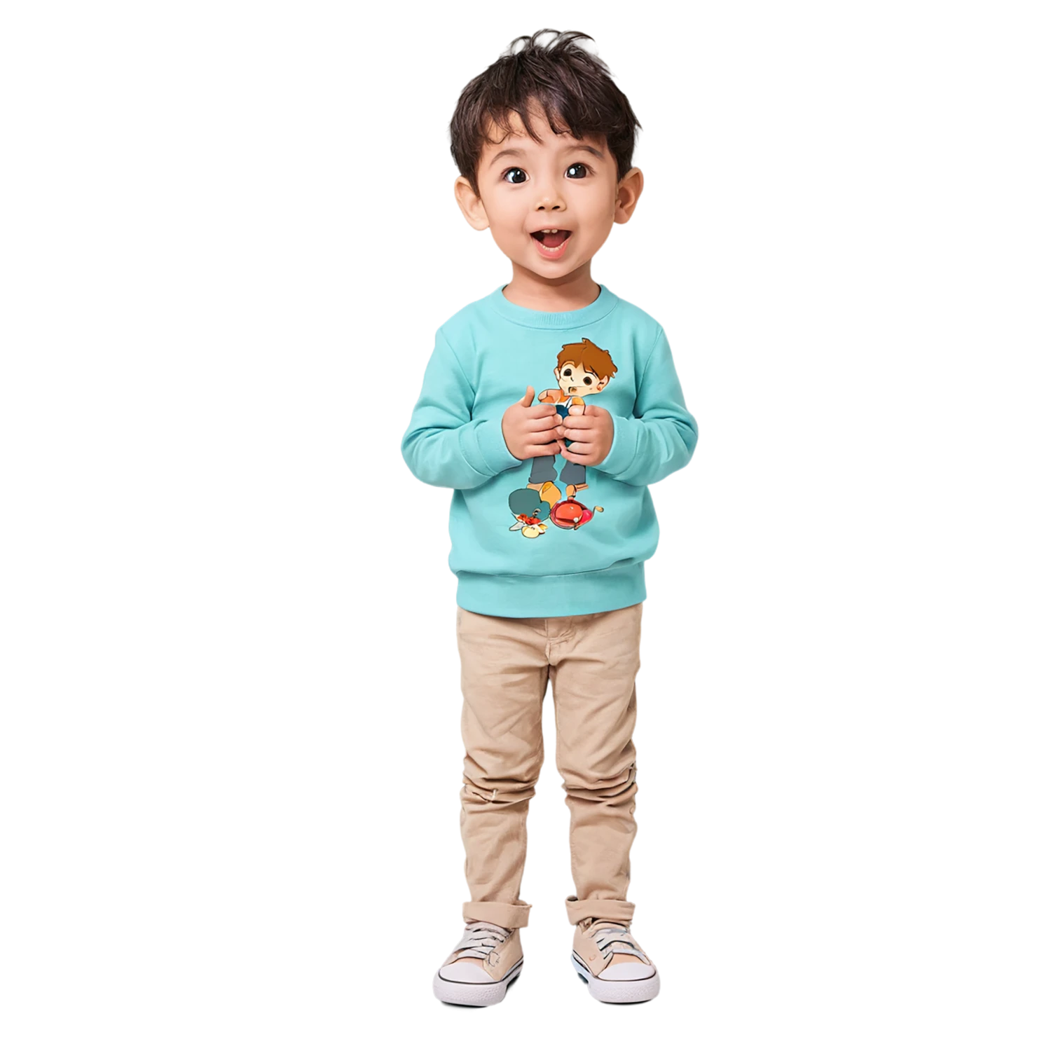 Boy cute sticker isolated on transparent background #13072