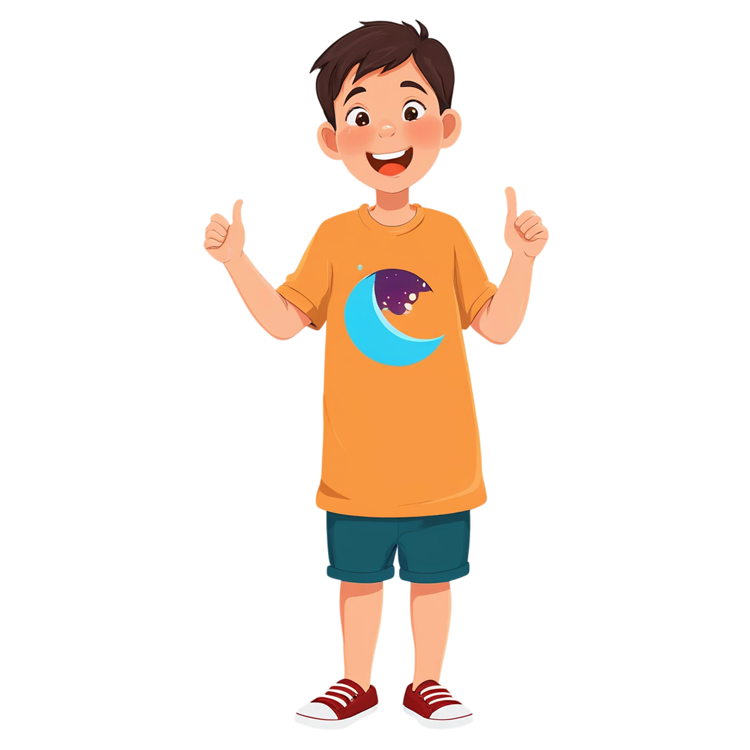 Boy cute sticker isolated on transparent background #13077