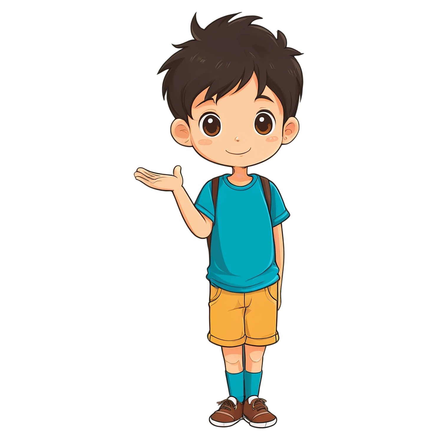 Boy cute sticker isolated on transparent background #13080