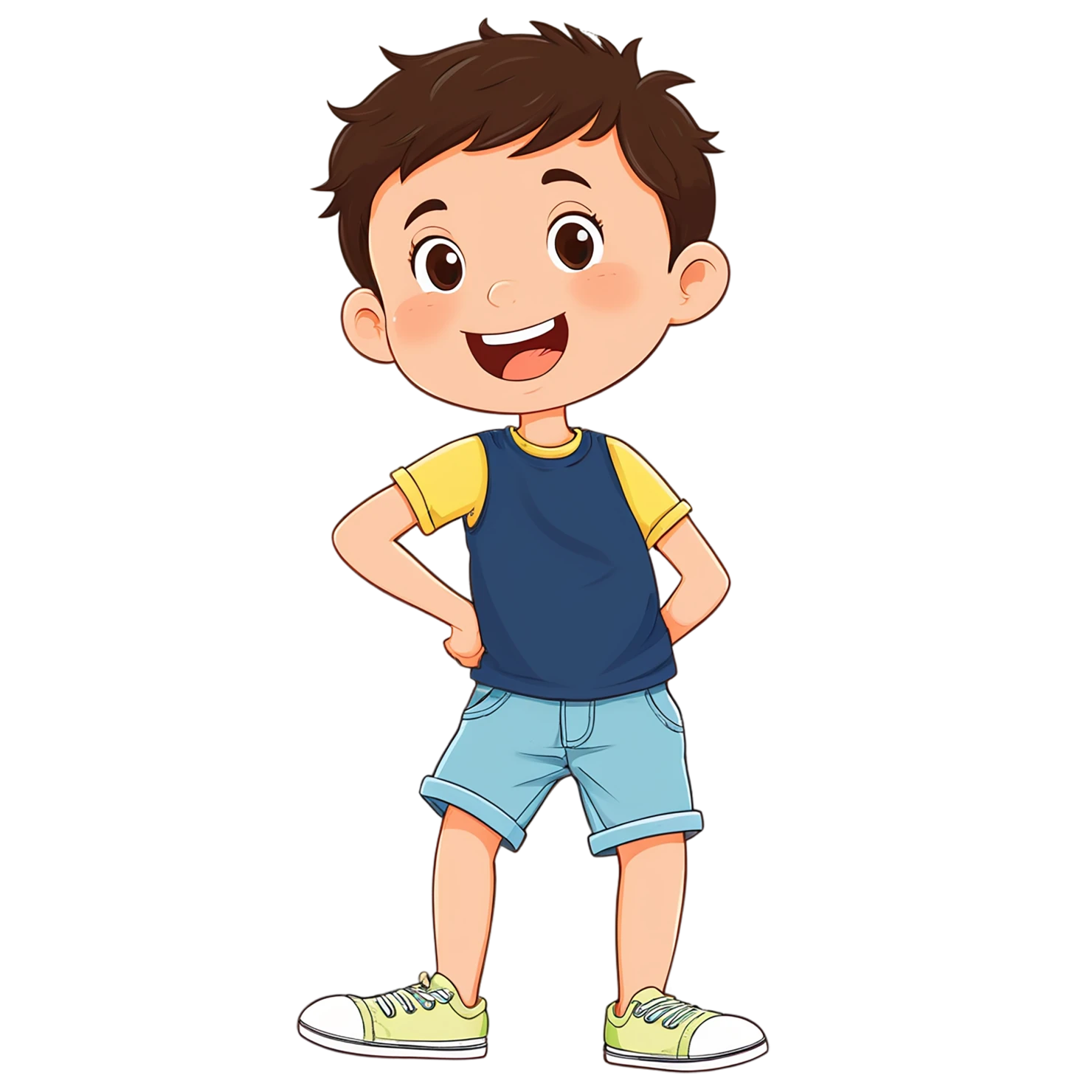 Boy cute sticker isolated on transparent background #13082