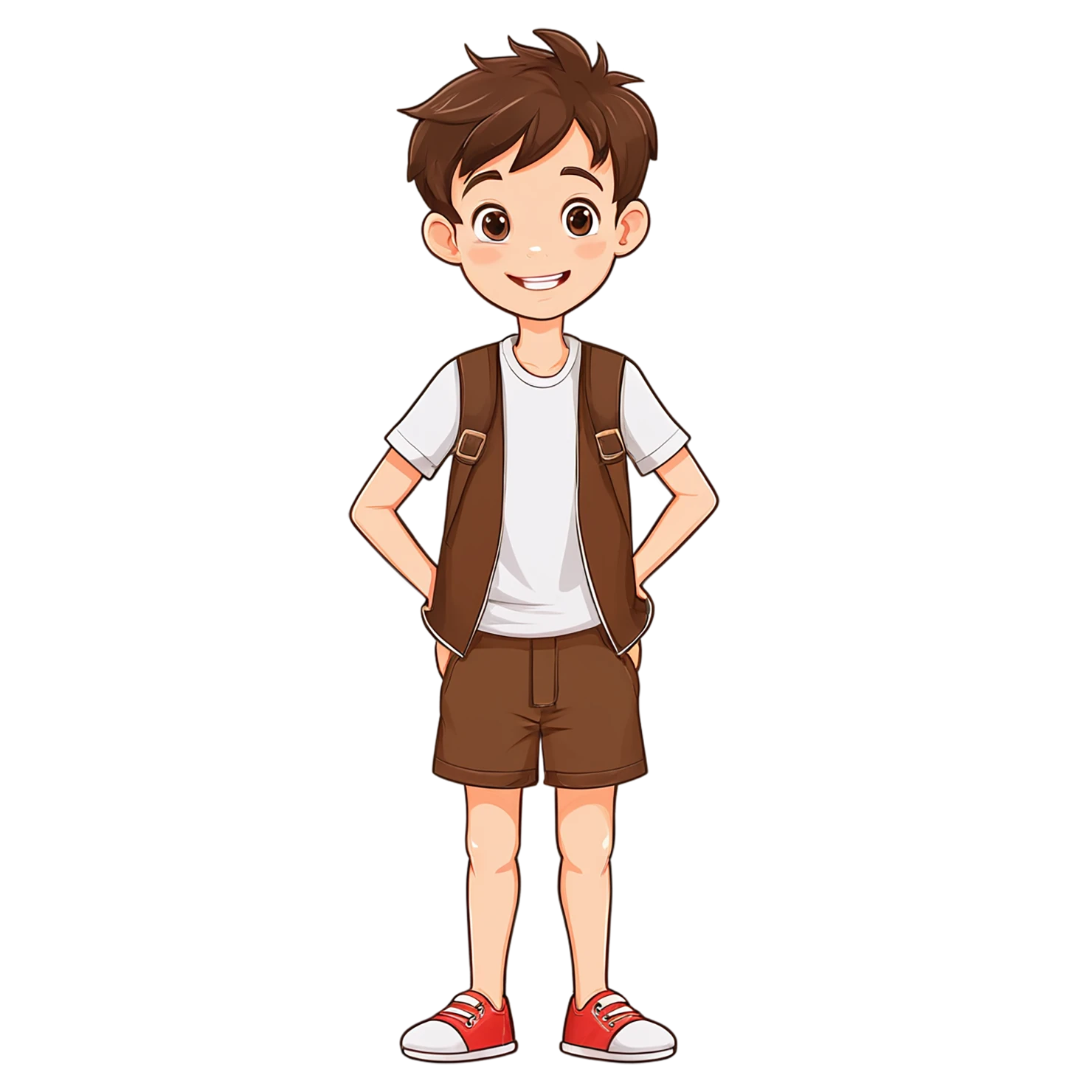Boy cute sticker isolated on transparent background #13084