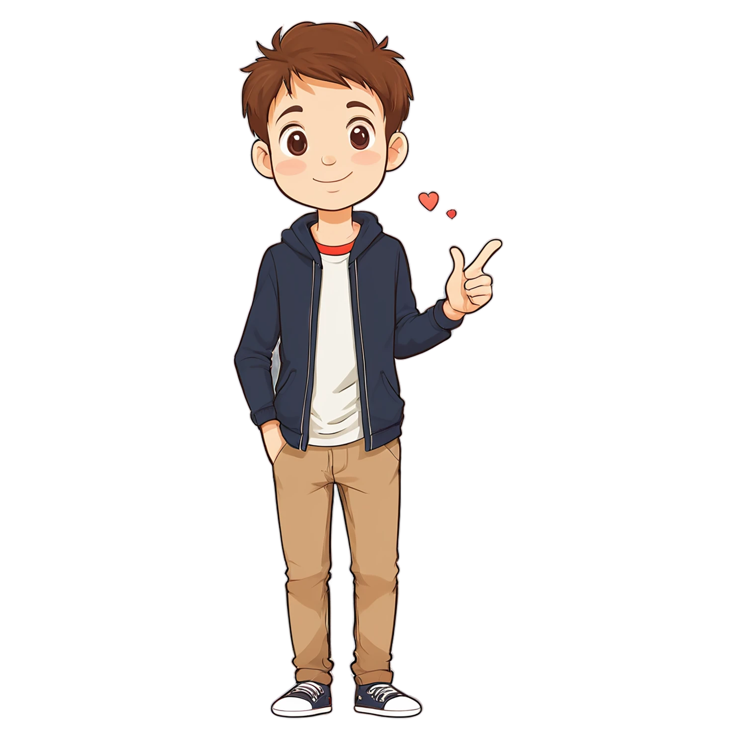 Boy cute sticker isolated on transparent background #13085