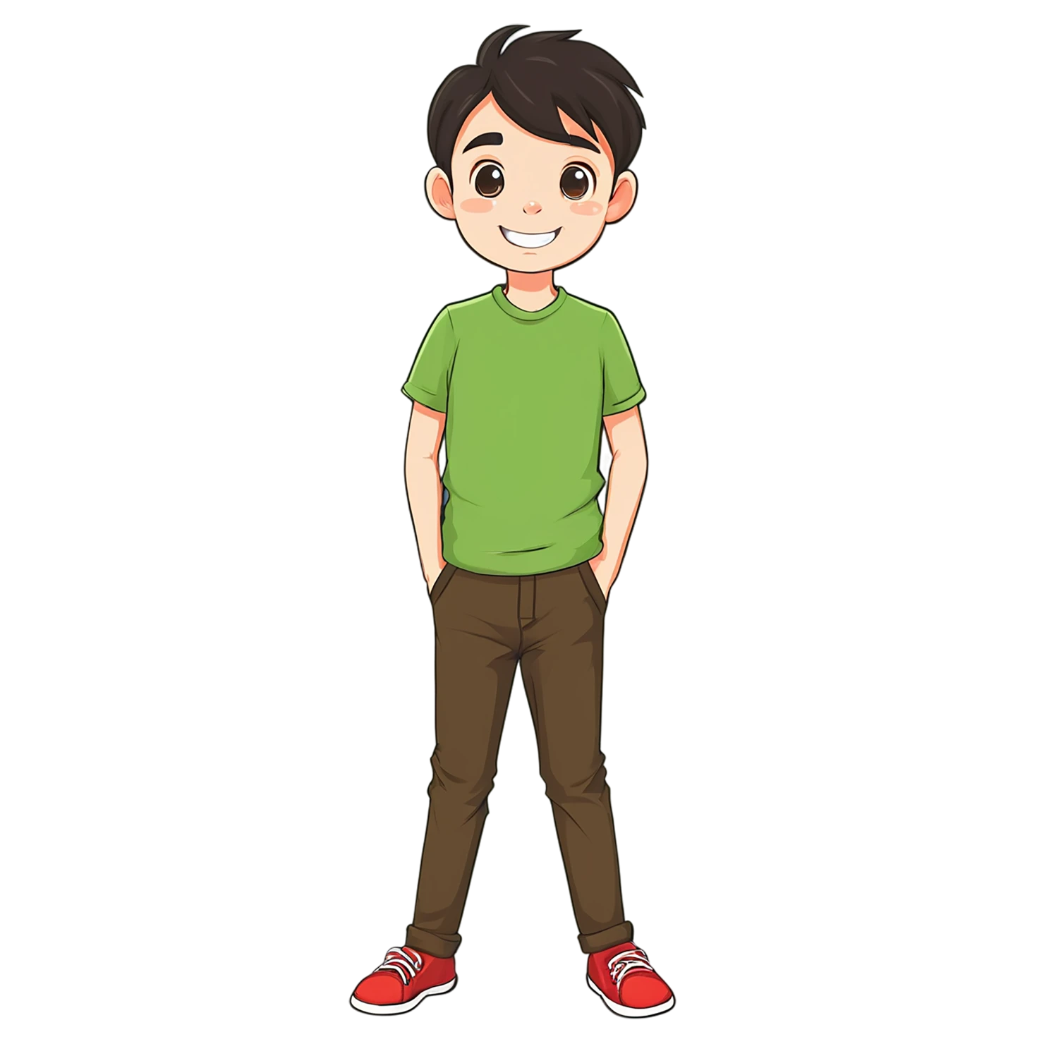 Boy cute sticker isolated on transparent background #13092