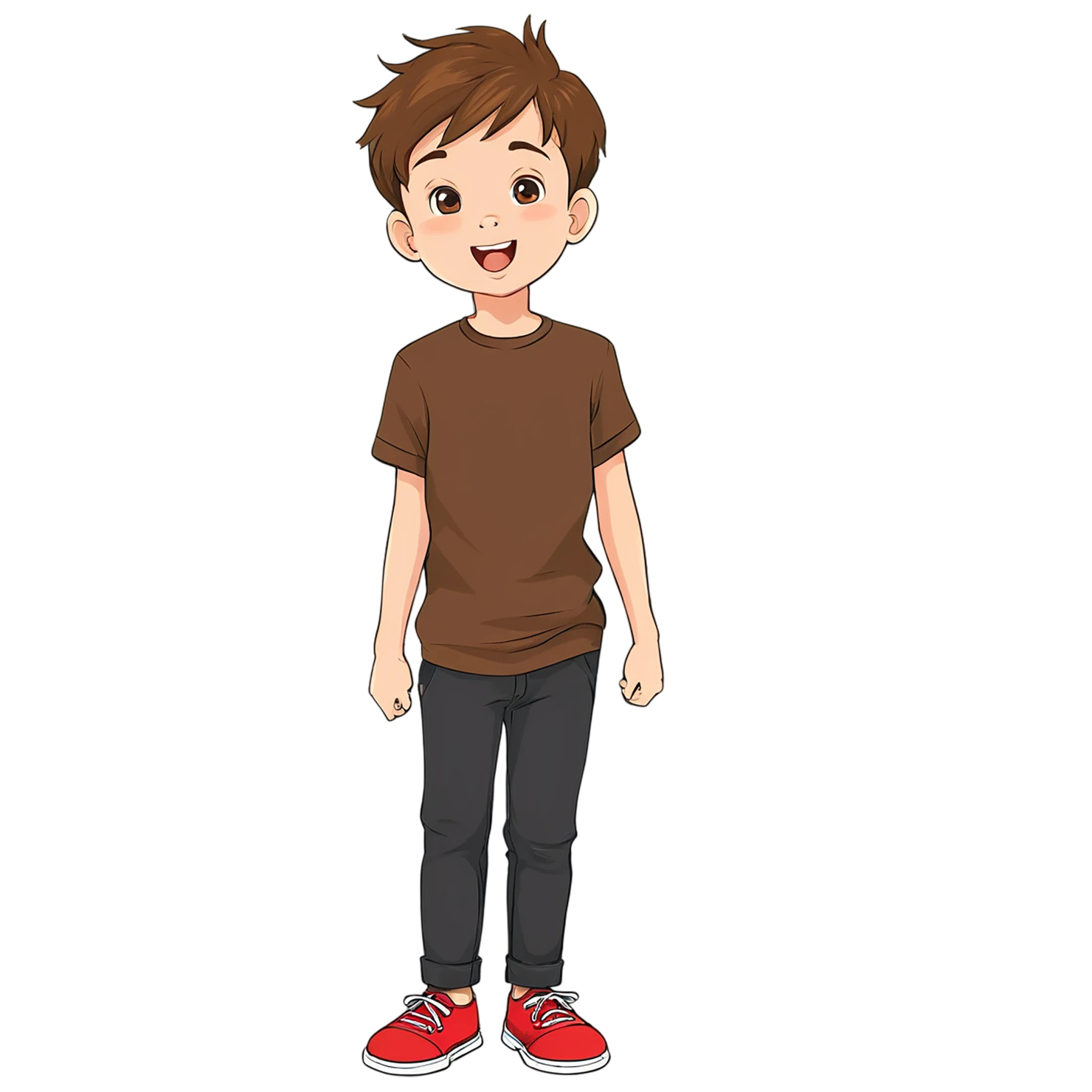 Boy cute sticker isolated on transparent background #13097