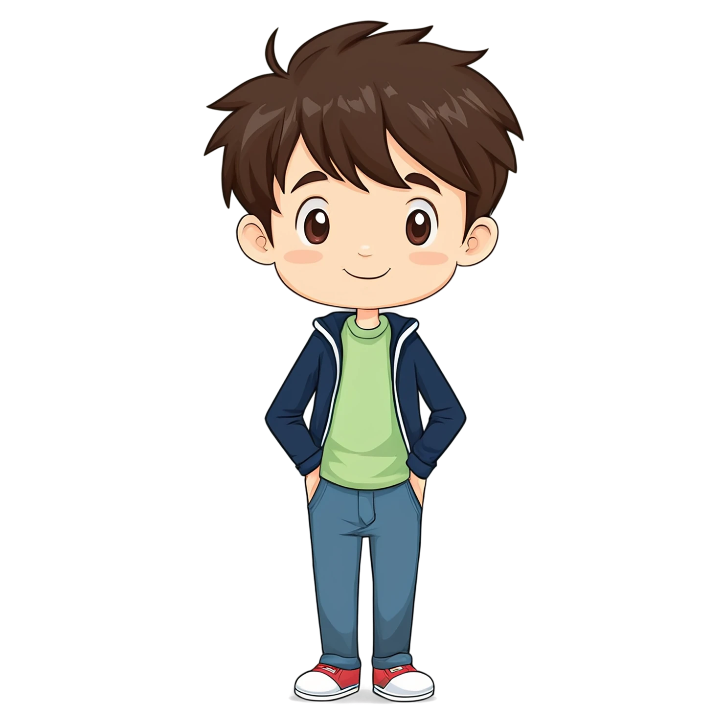 Boy cute sticker isolated on transparent background #13100