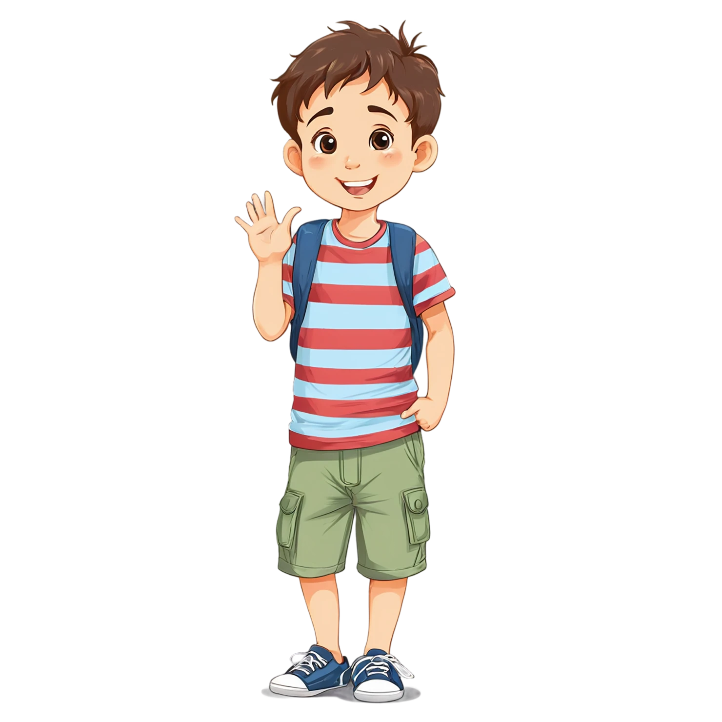 Boy cute sticker isolated on transparent background #13101