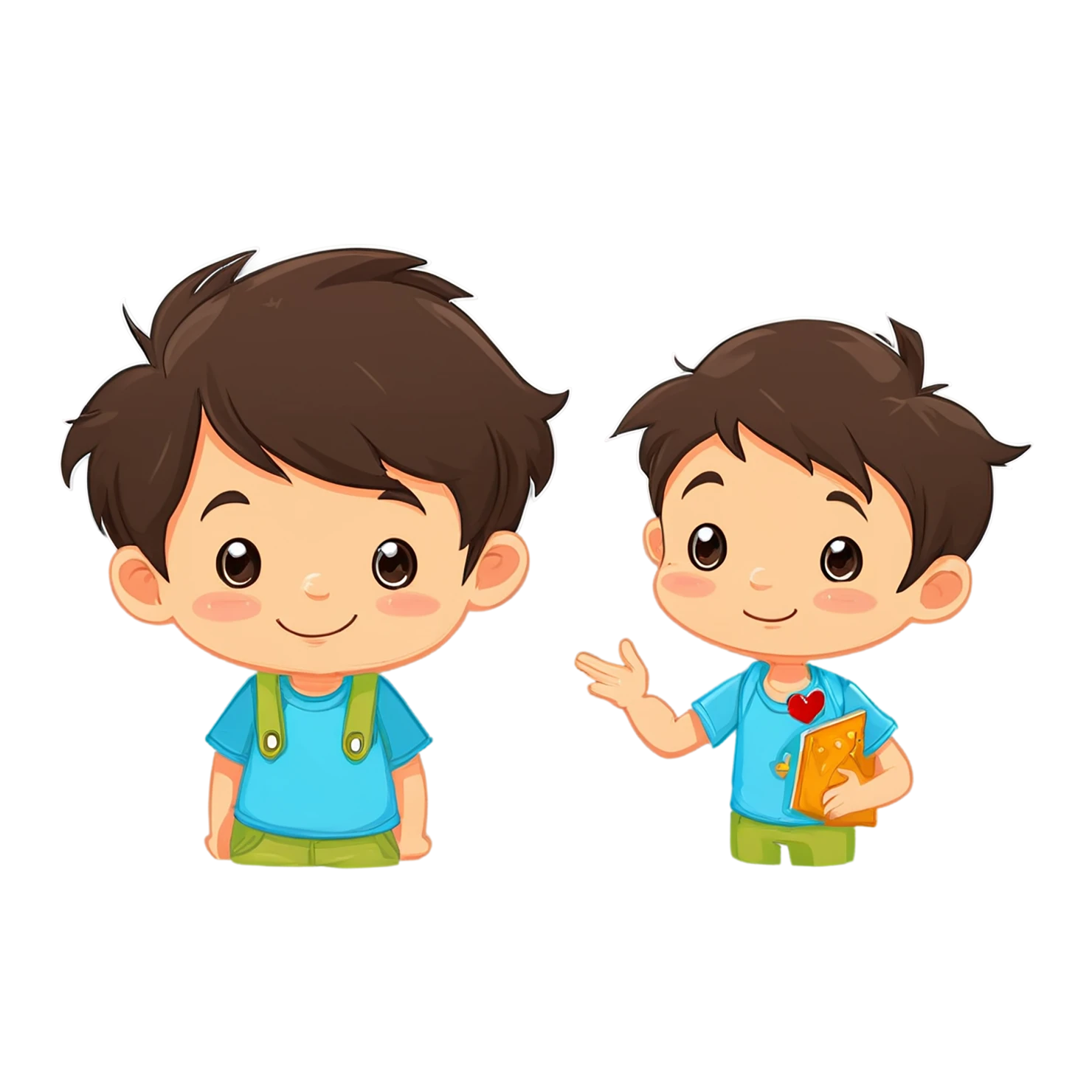 Boy cute sticker isolated on transparent background #13102