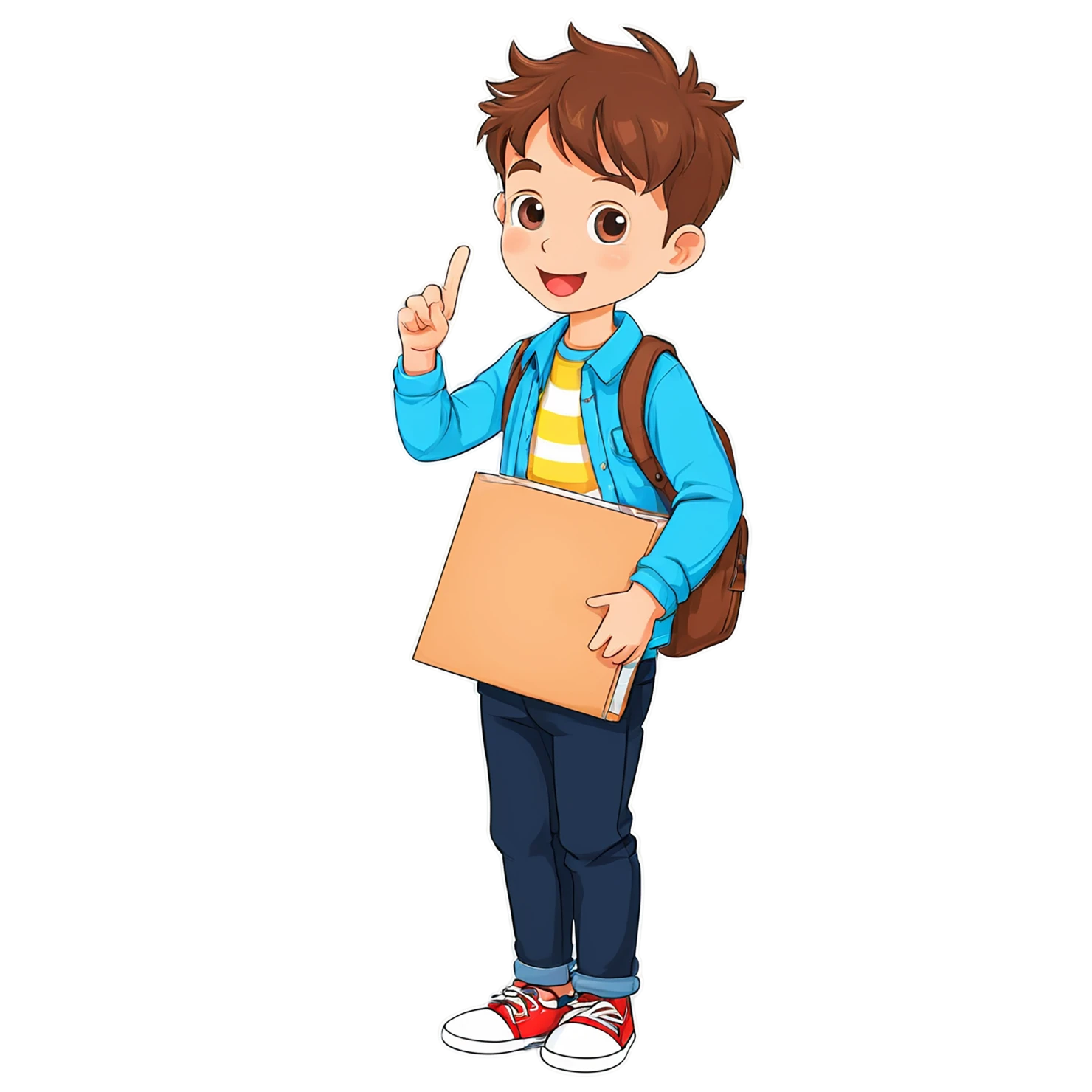 Boy cute sticker isolated on transparent background #13109