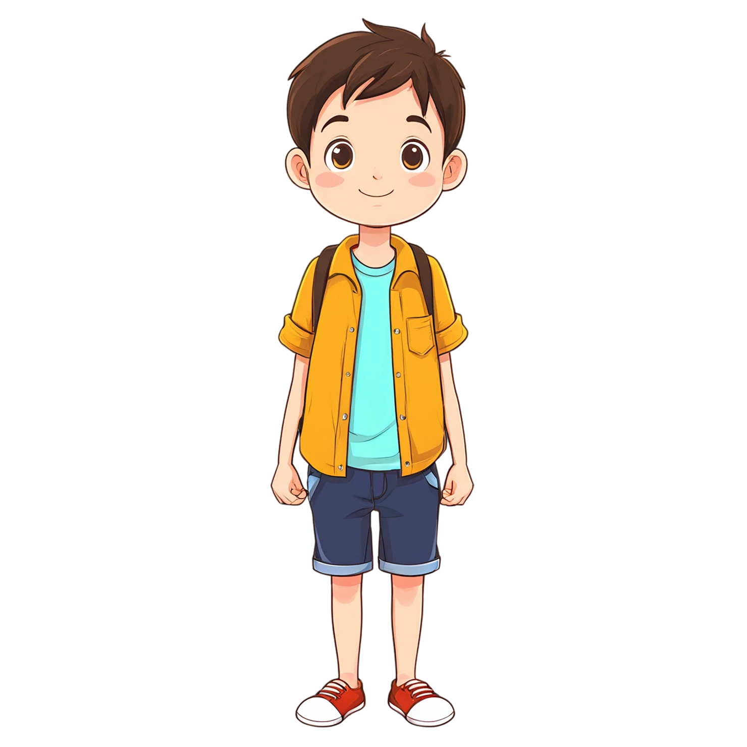 Boy cute sticker isolated on transparent background #13111
