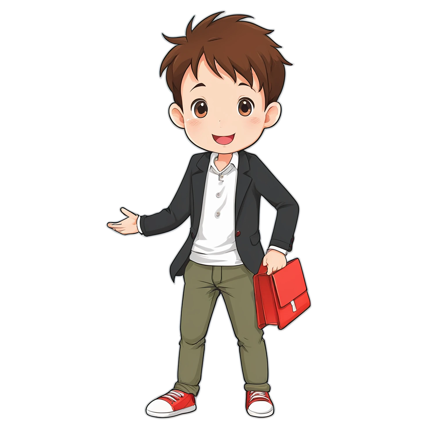 Boy cute sticker isolated on transparent background #13112