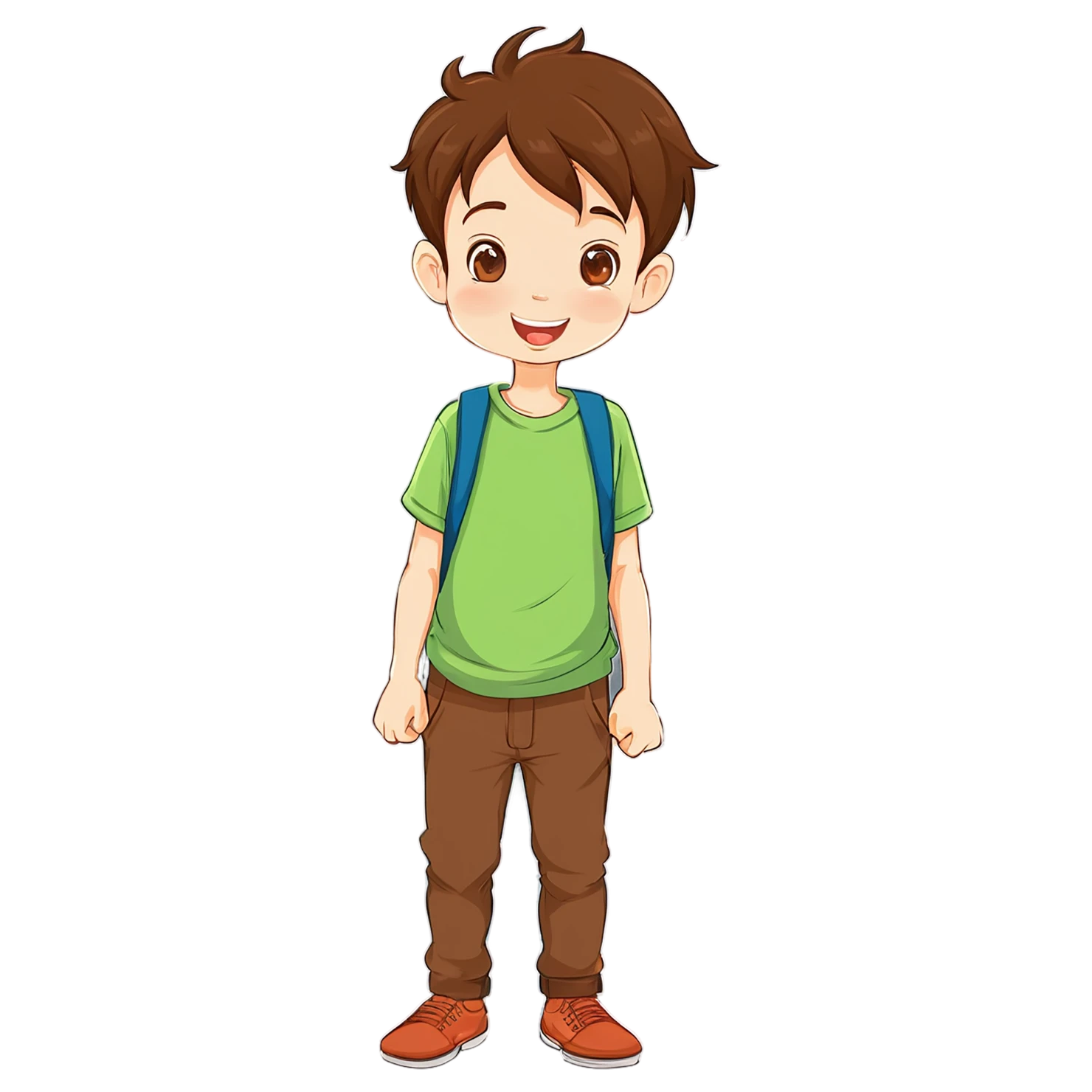 Boy cute sticker isolated on transparent background #13114