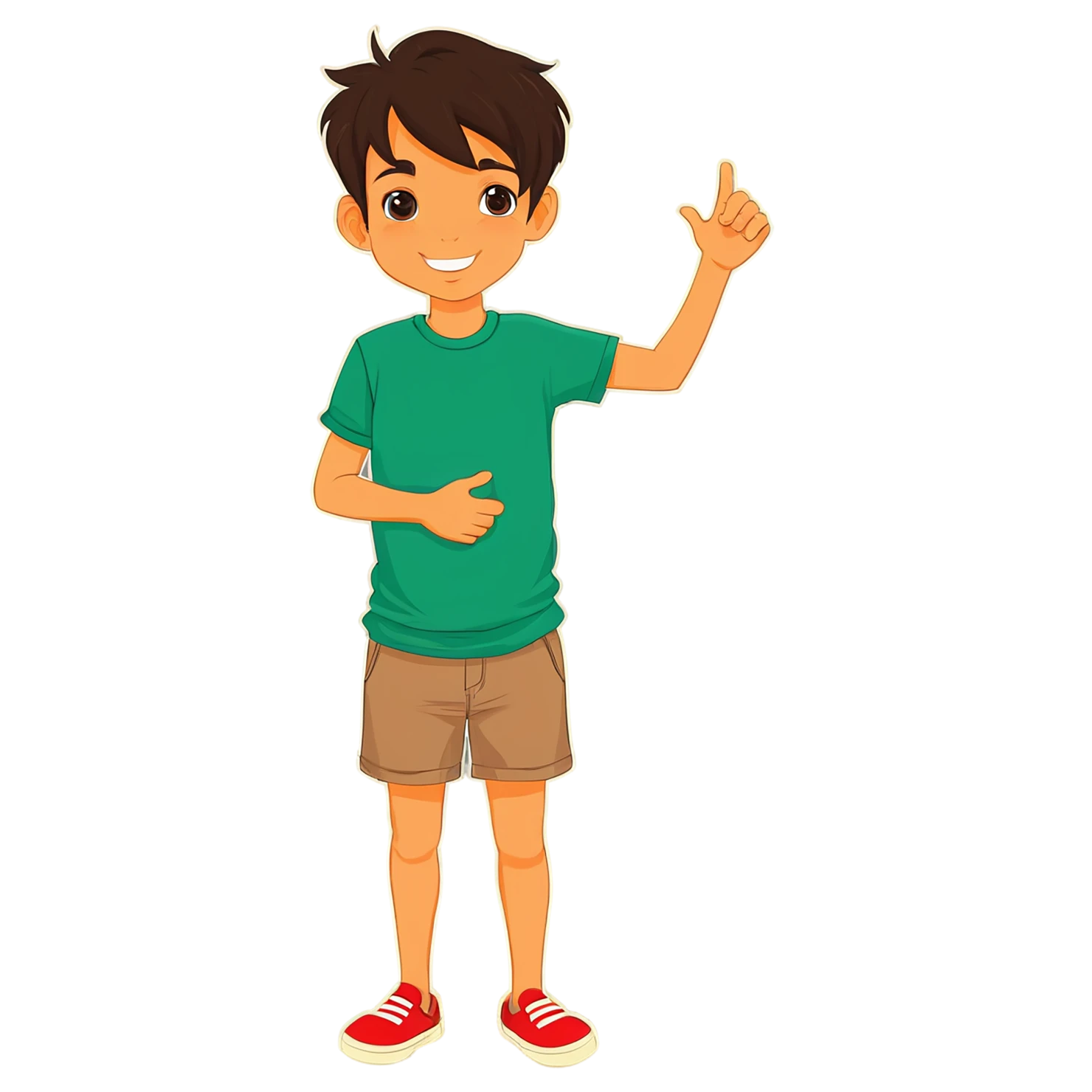 Boy cute sticker isolated on transparent background #13117