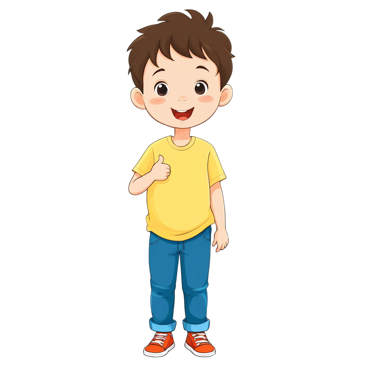 Boy cute sticker isolated on transparent background #13119