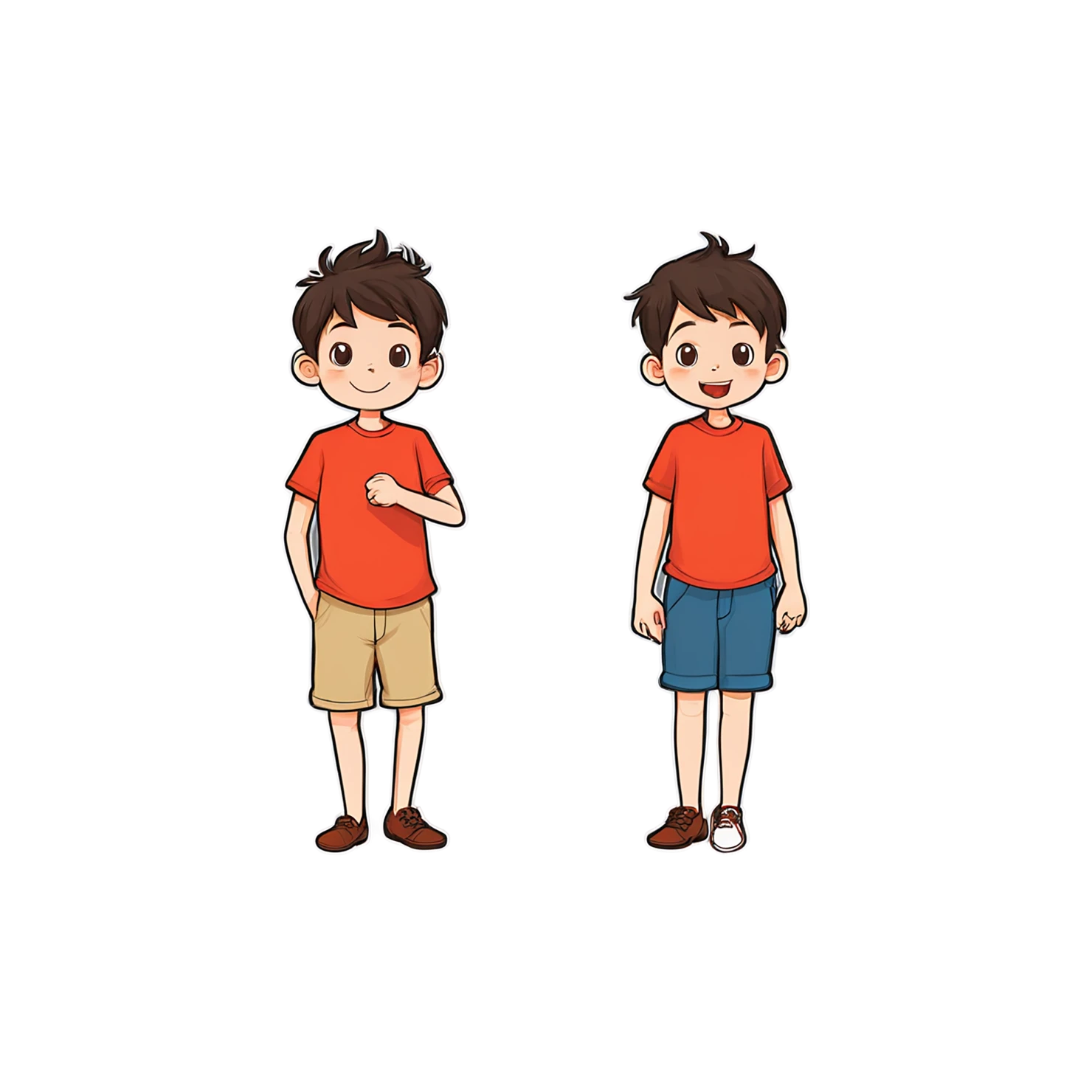 Boy cute sticker isolated on transparent background #13120