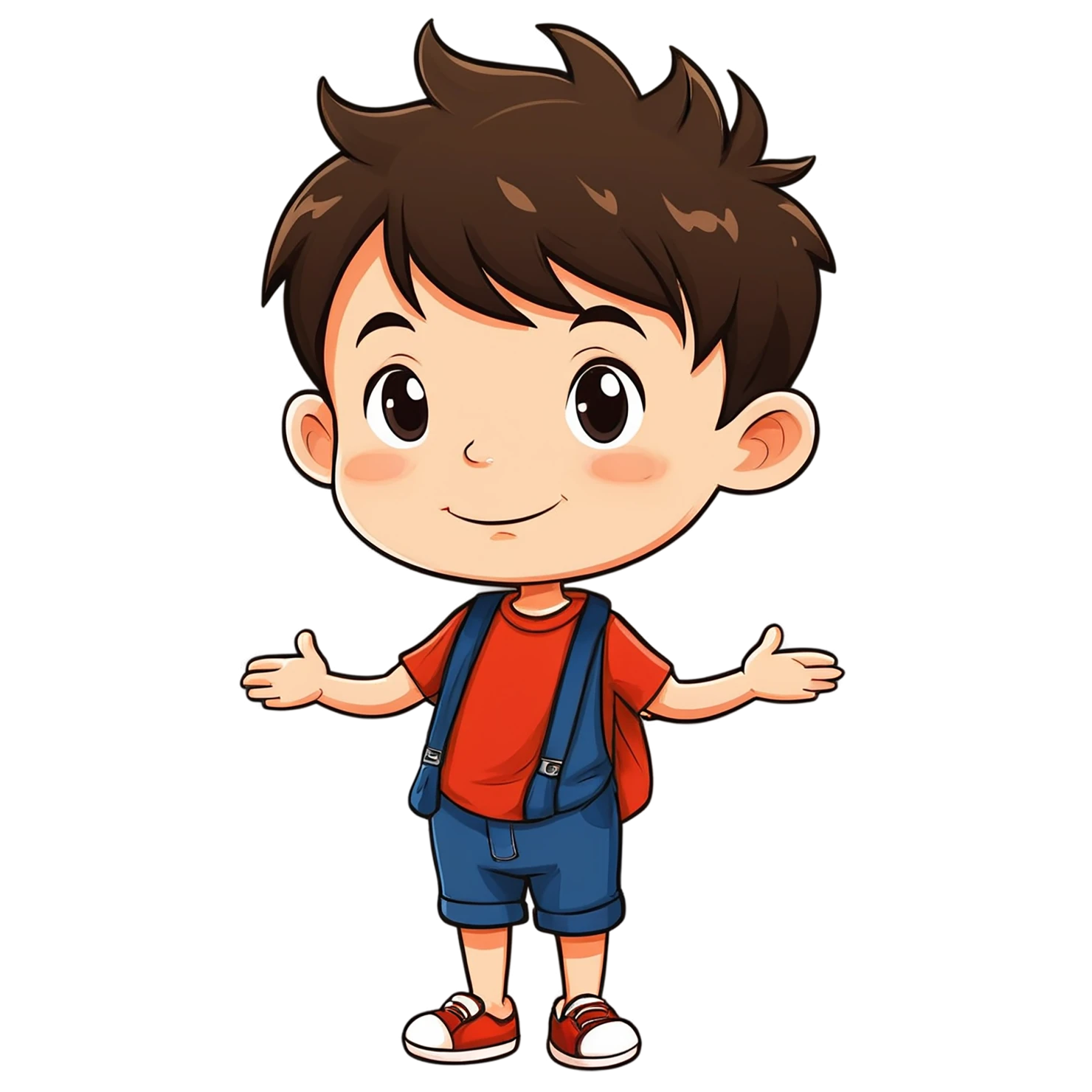 Boy cute sticker isolated on transparent background #13123