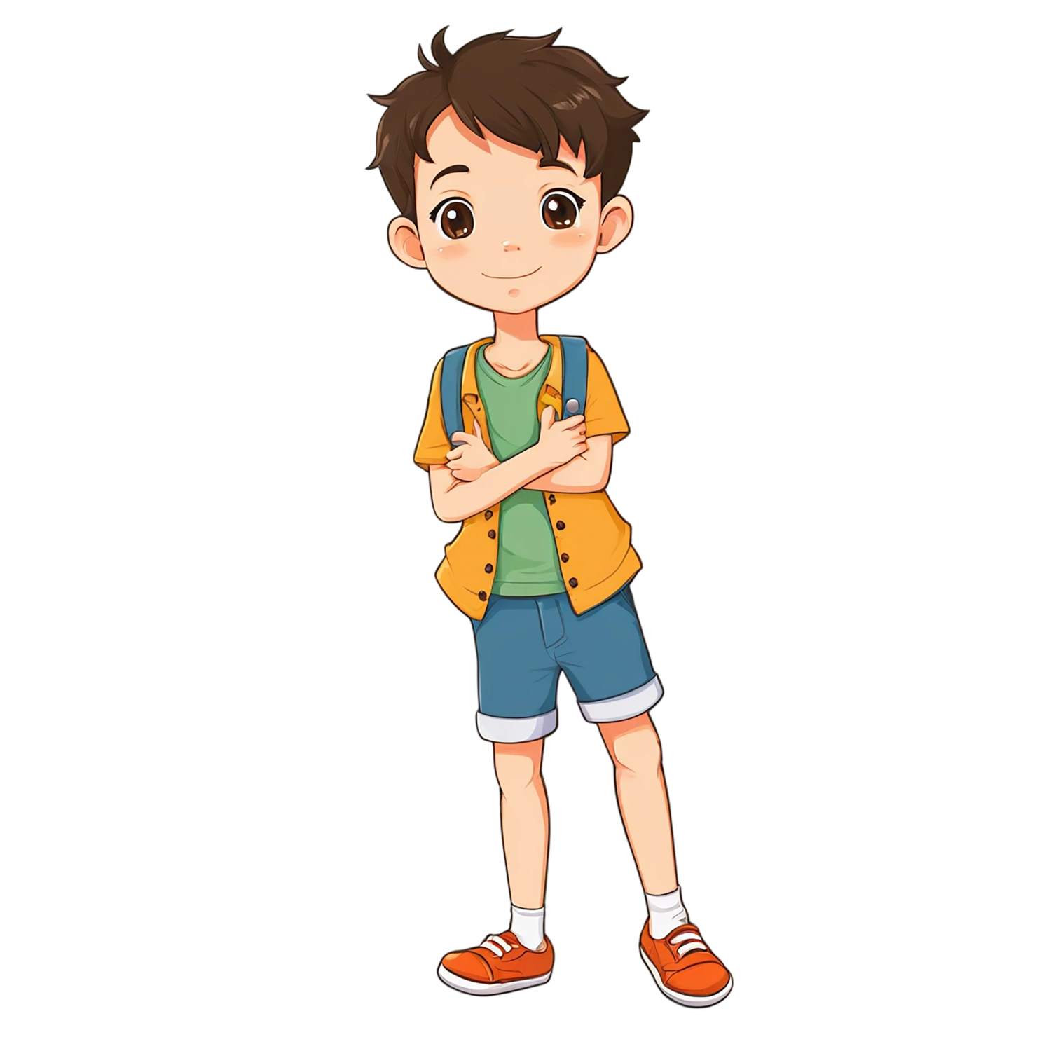 Boy cute sticker isolated on transparent background #13125