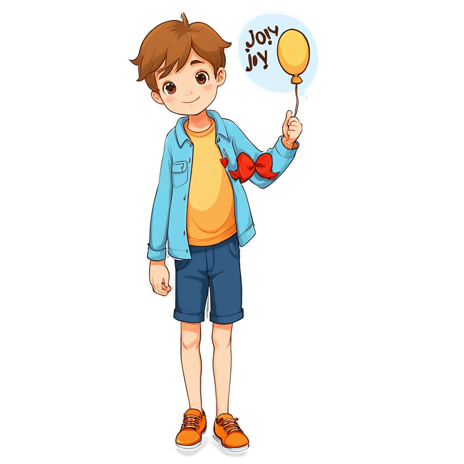 Boy cute sticker isolated on transparent background #13135