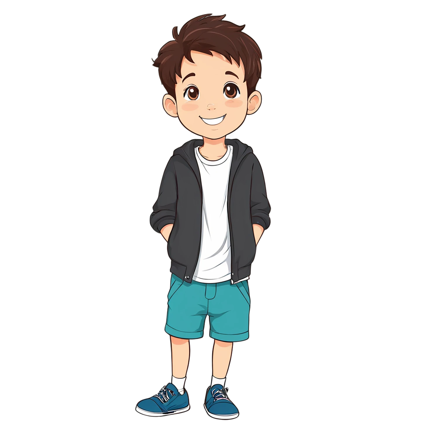 Boy cute sticker isolated on transparent background #13137