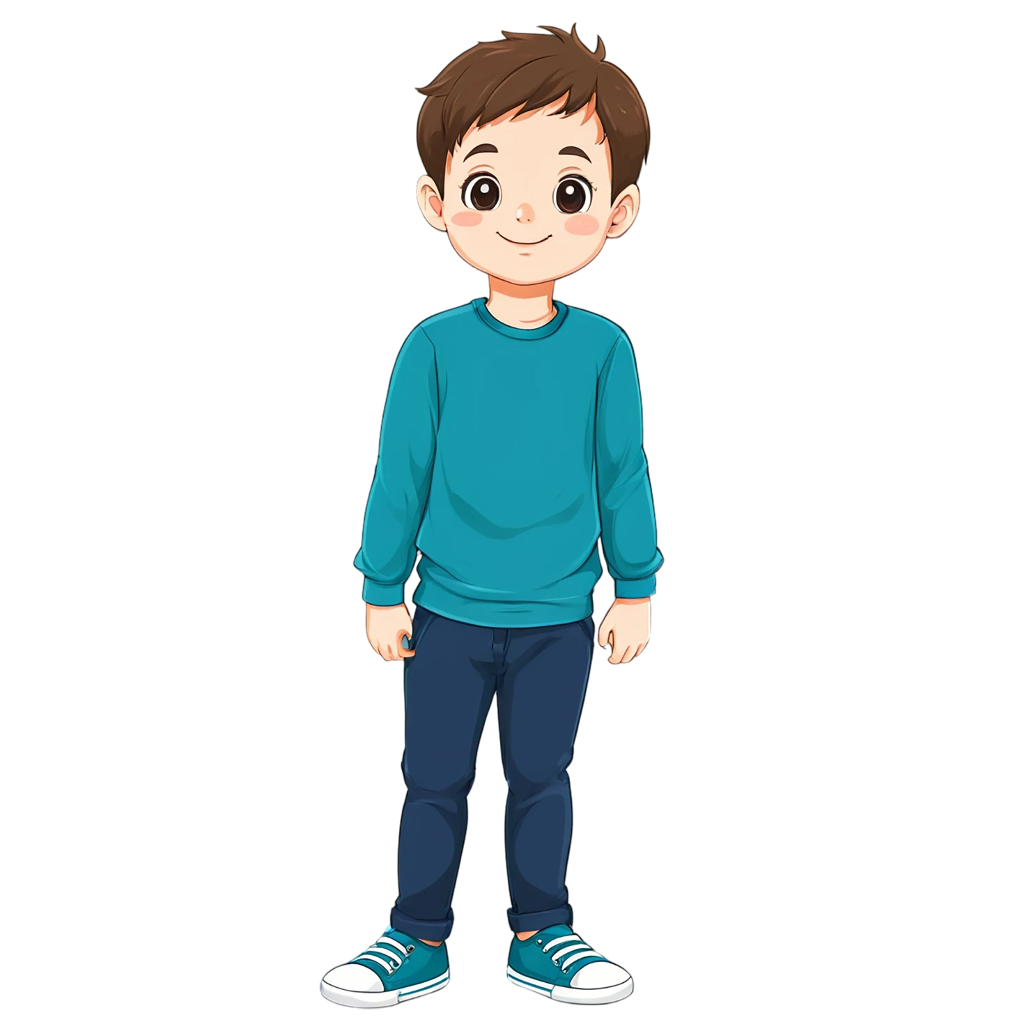 Boy cute sticker isolated on transparent background #13138