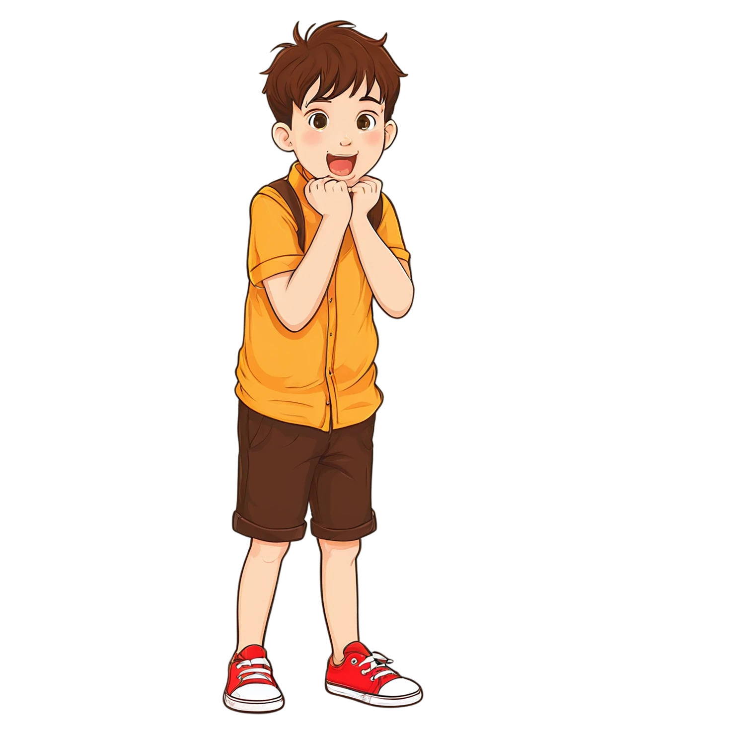 Boy cute sticker isolated on transparent background #13143