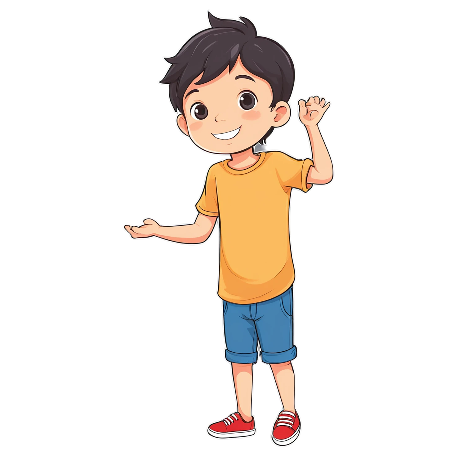 Boy cute sticker isolated on transparent background #13149