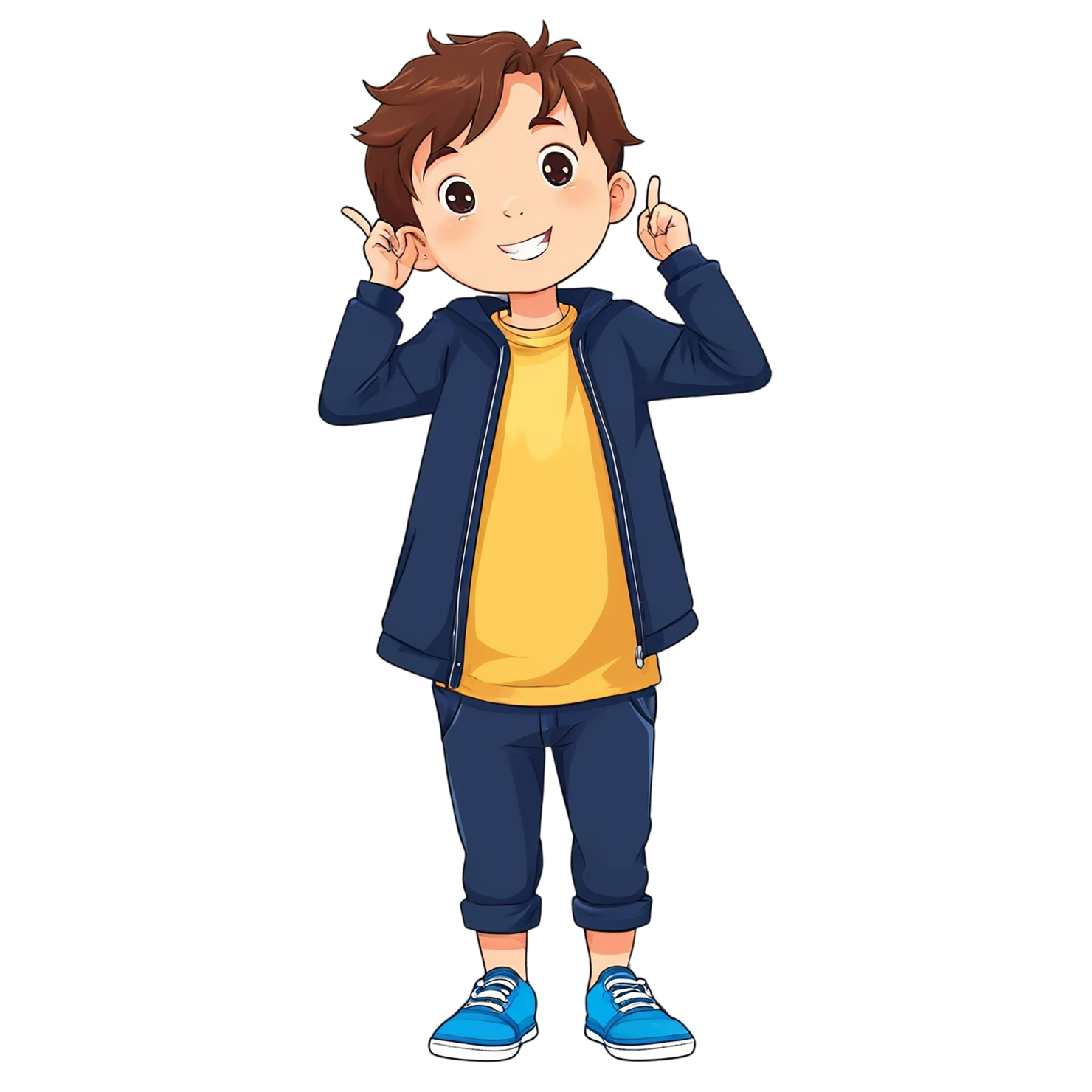 Boy cute sticker isolated on transparent background #13150