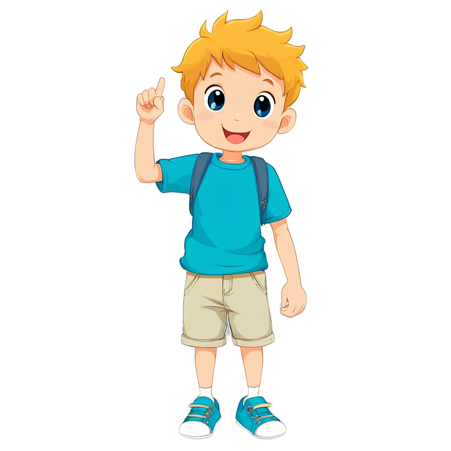 Boy cute sticker isolated on transparent background #13158