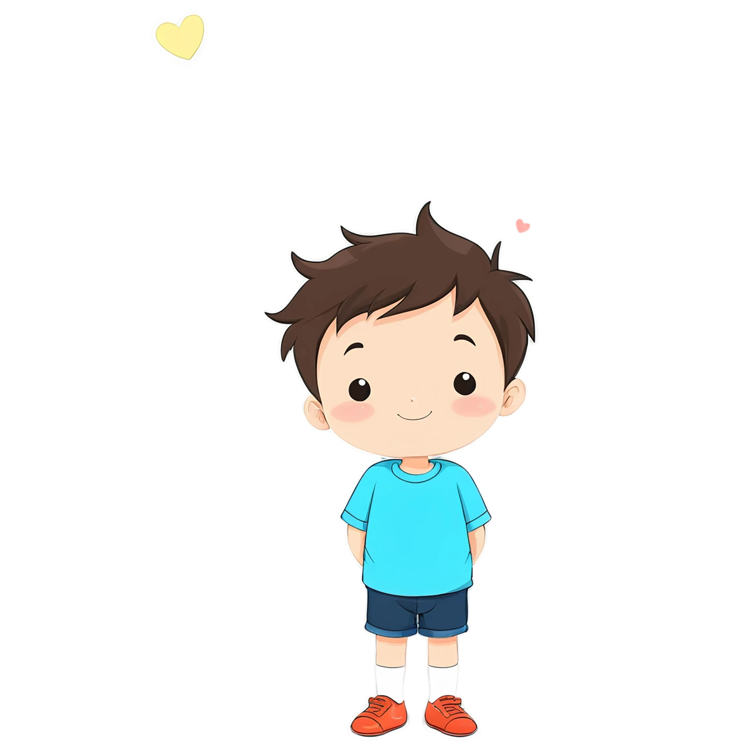 Boy cute sticker isolated on transparent background #13169