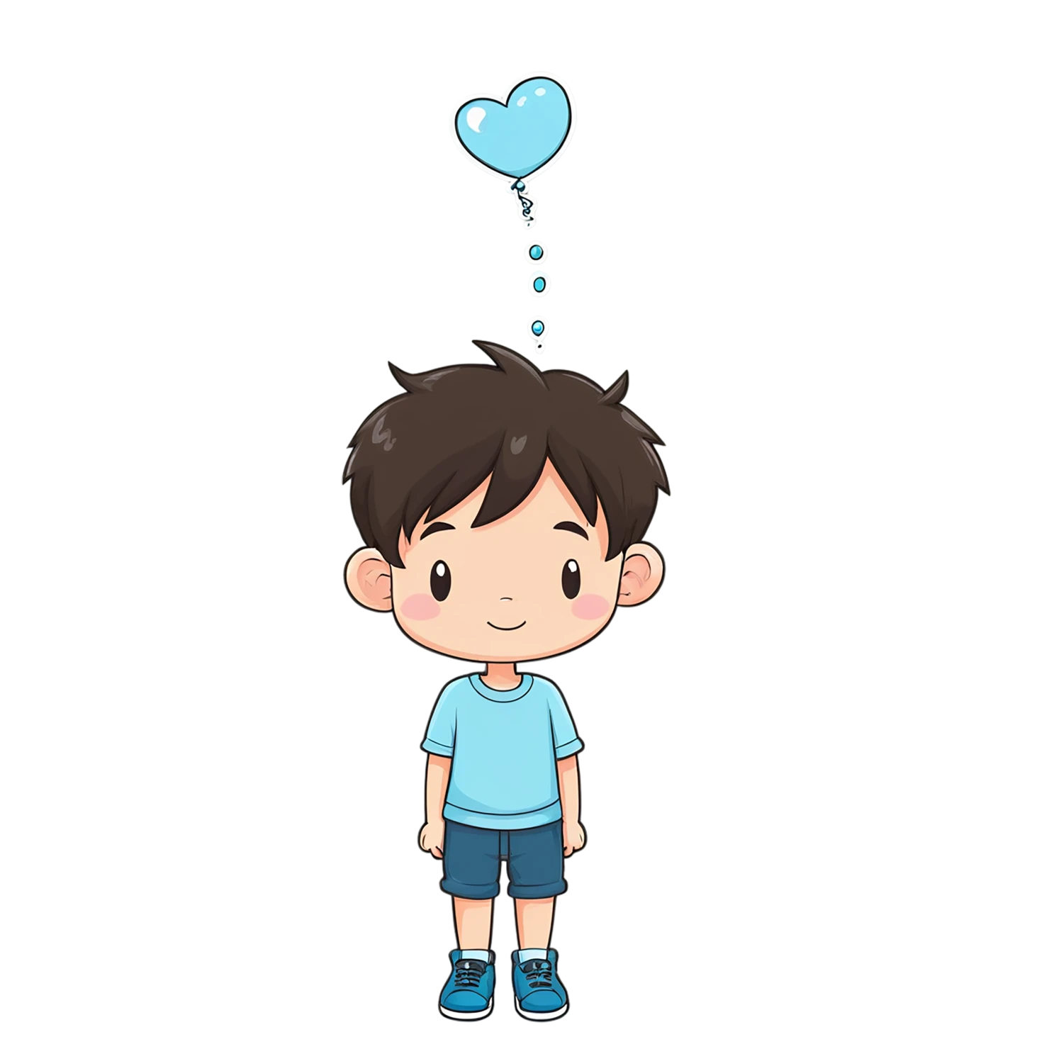 Boy cute sticker isolated on transparent background #13171