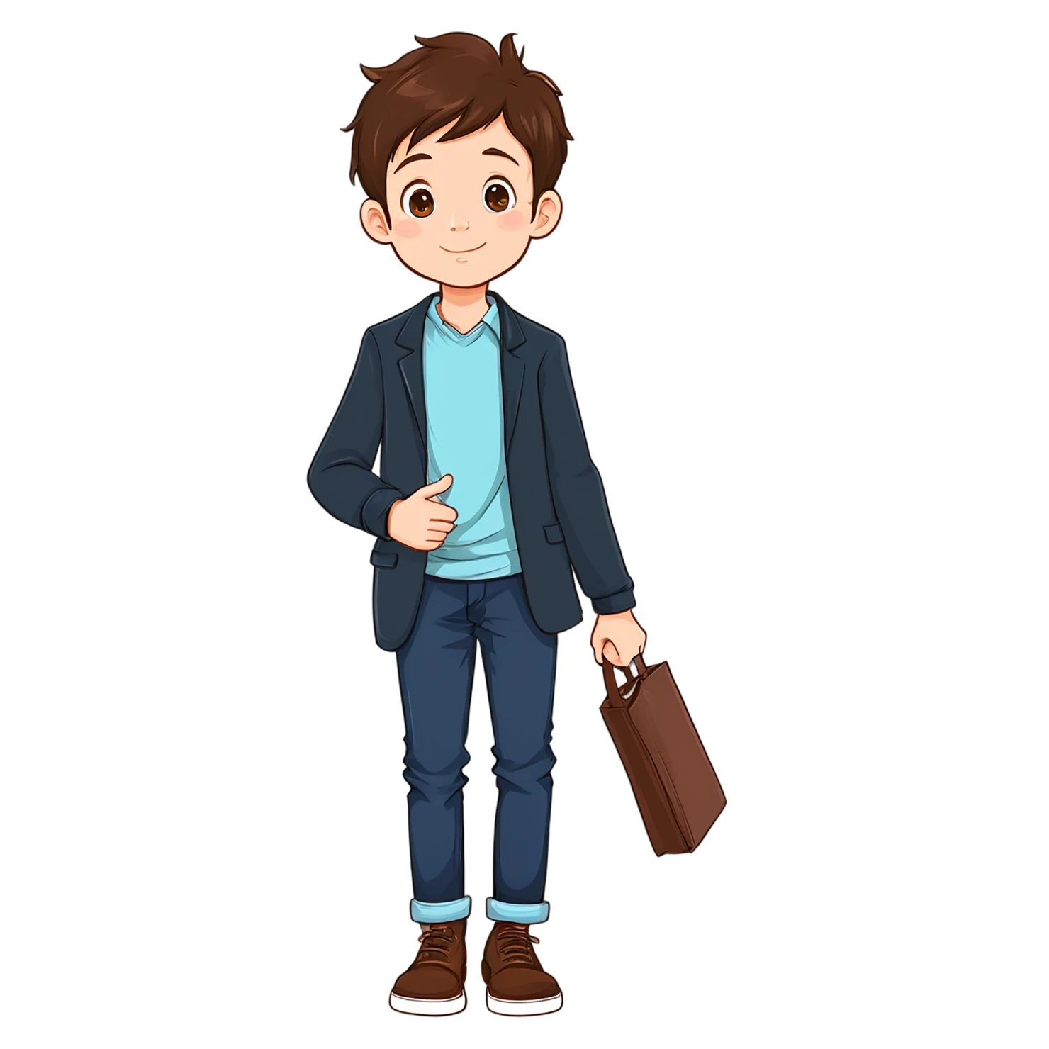 Boy cute sticker isolated on transparent background #13174