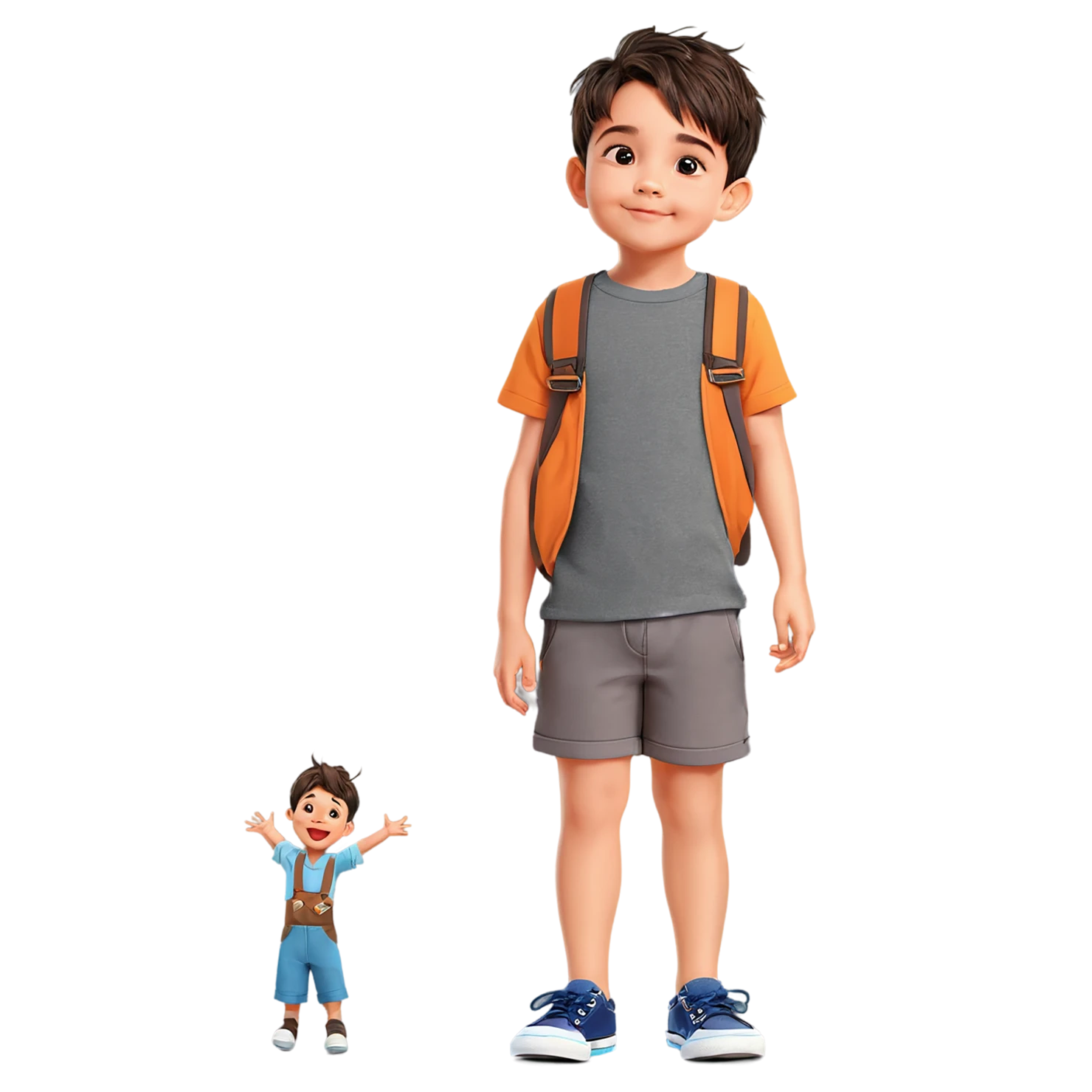 Boy cute sticker isolated on transparent background #13181