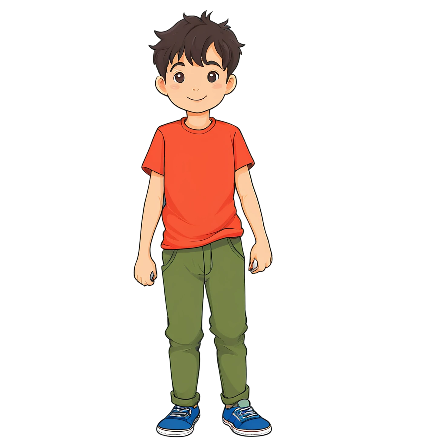 Boy cute sticker isolated on transparent background #13184