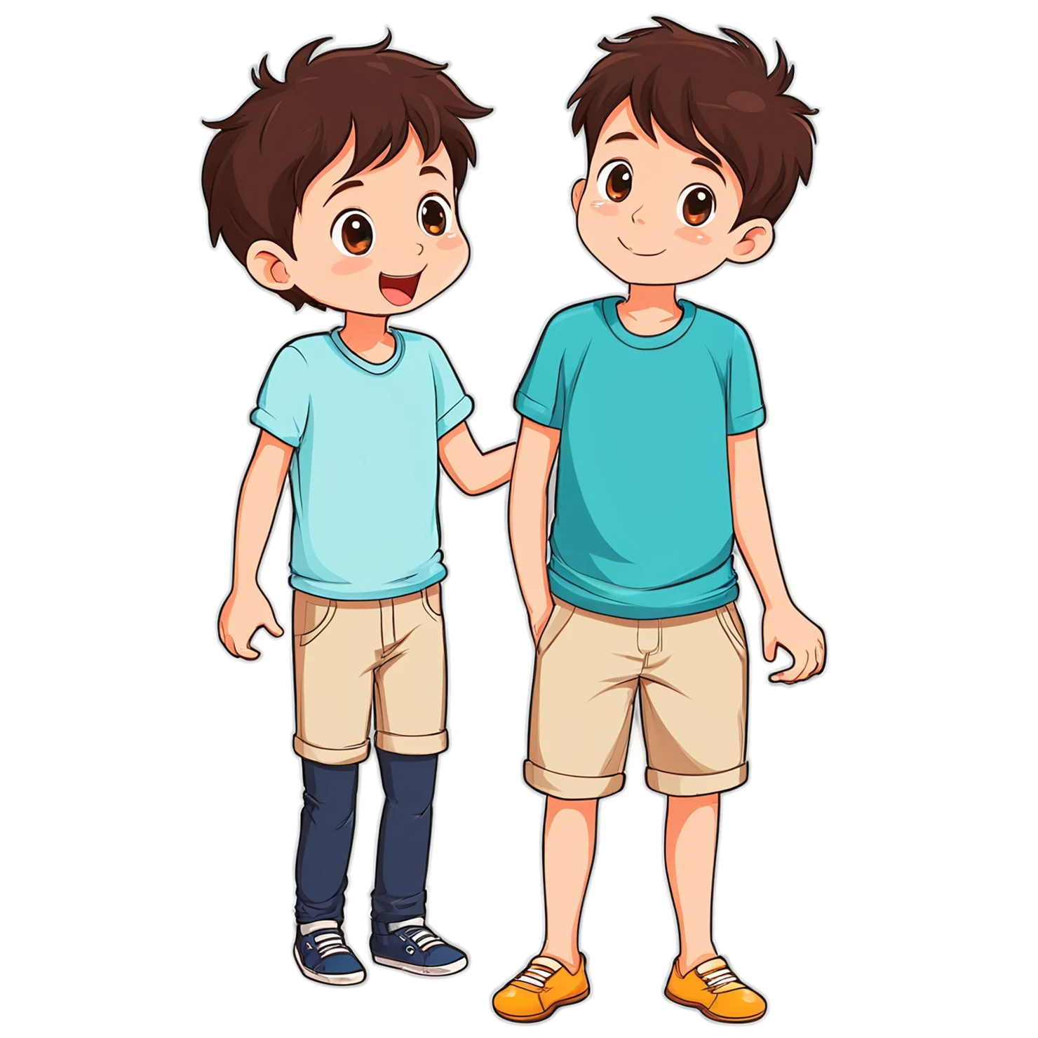 Boy cute sticker isolated on transparent background #13185