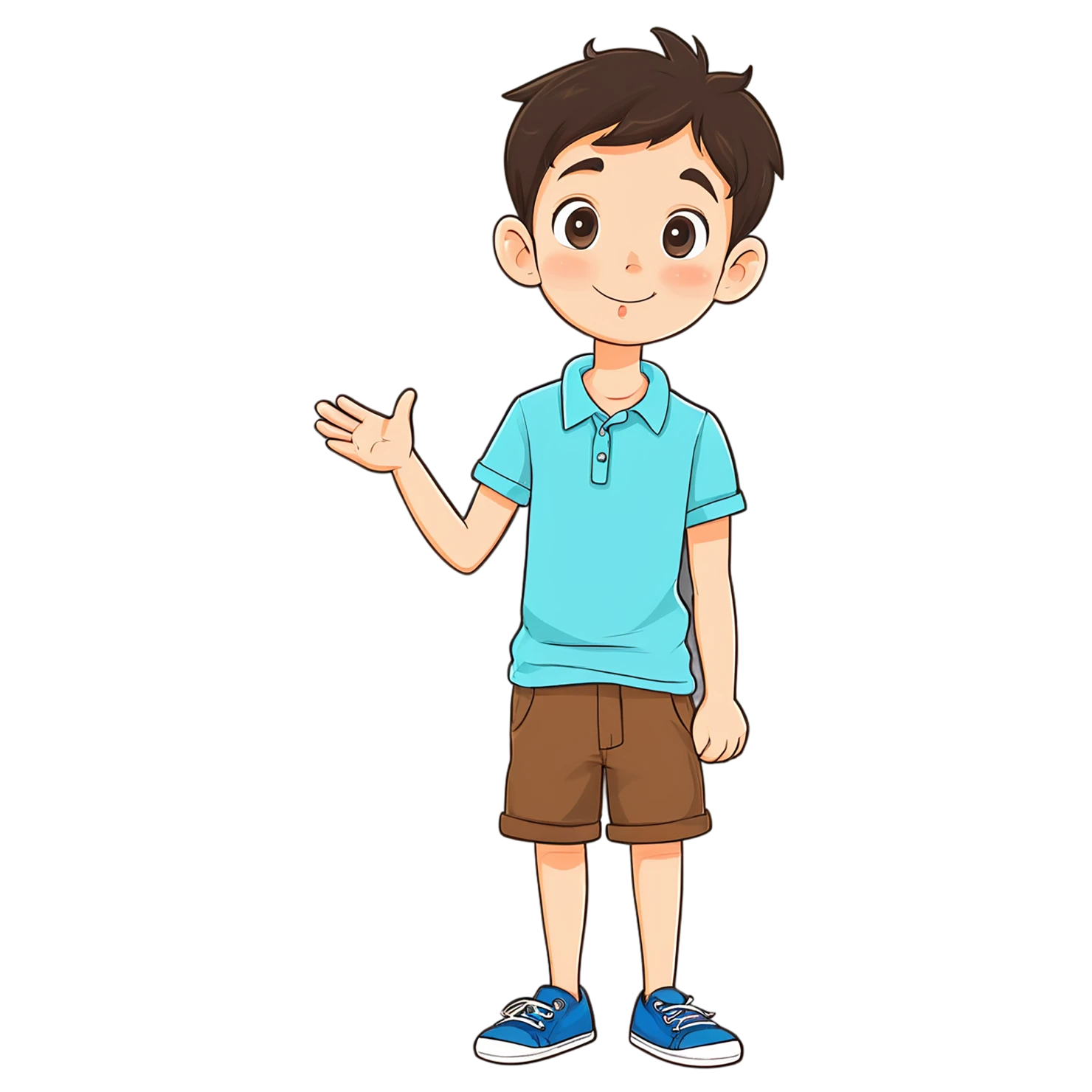 Boy cute sticker isolated on transparent background #13186