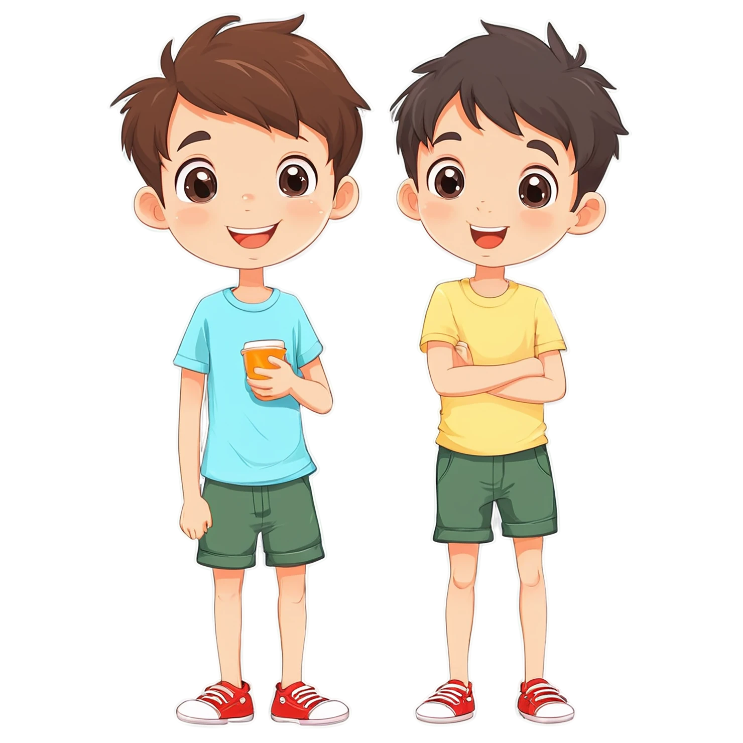 Boy cute sticker isolated on transparent background #13188