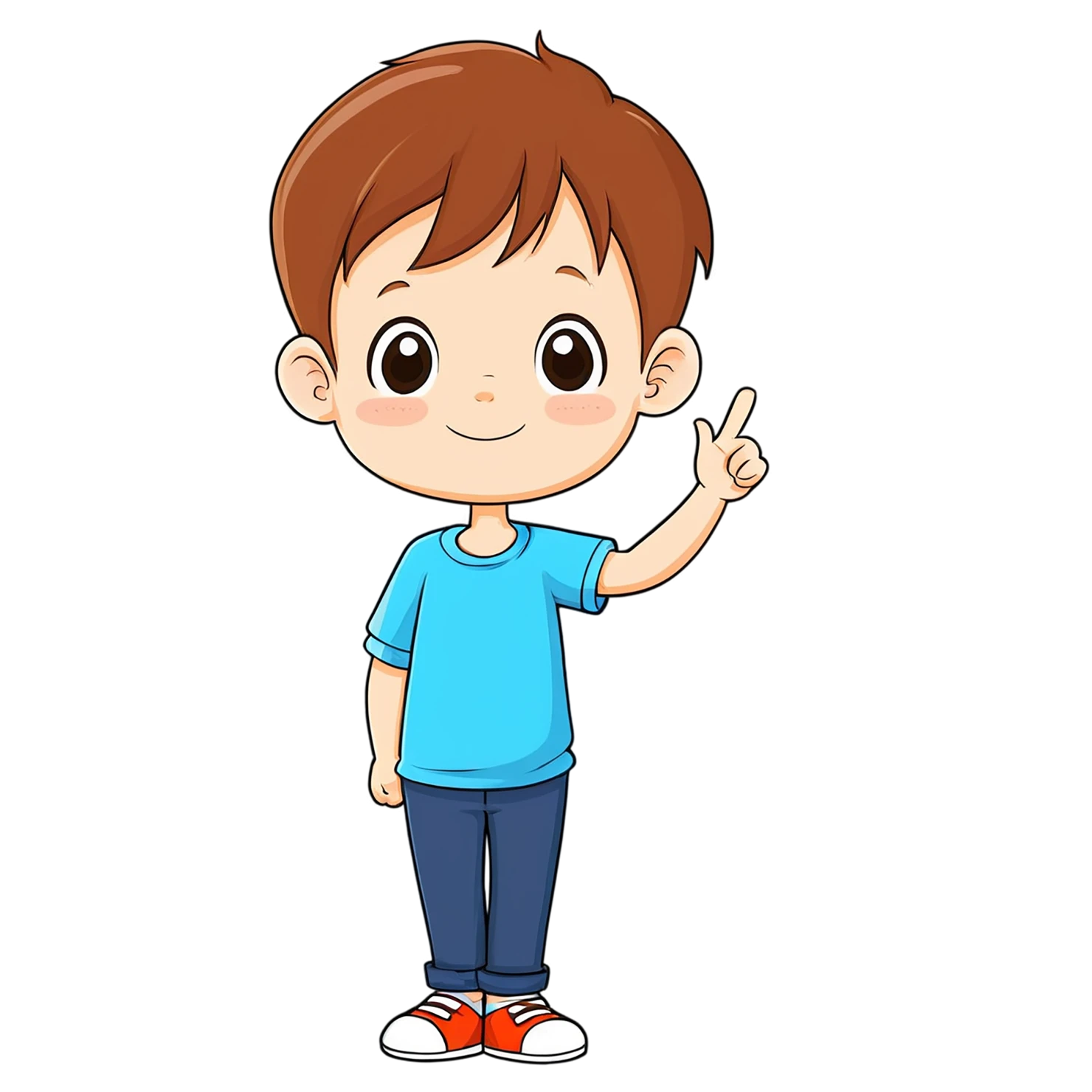 Boy cute sticker isolated on transparent background #13193