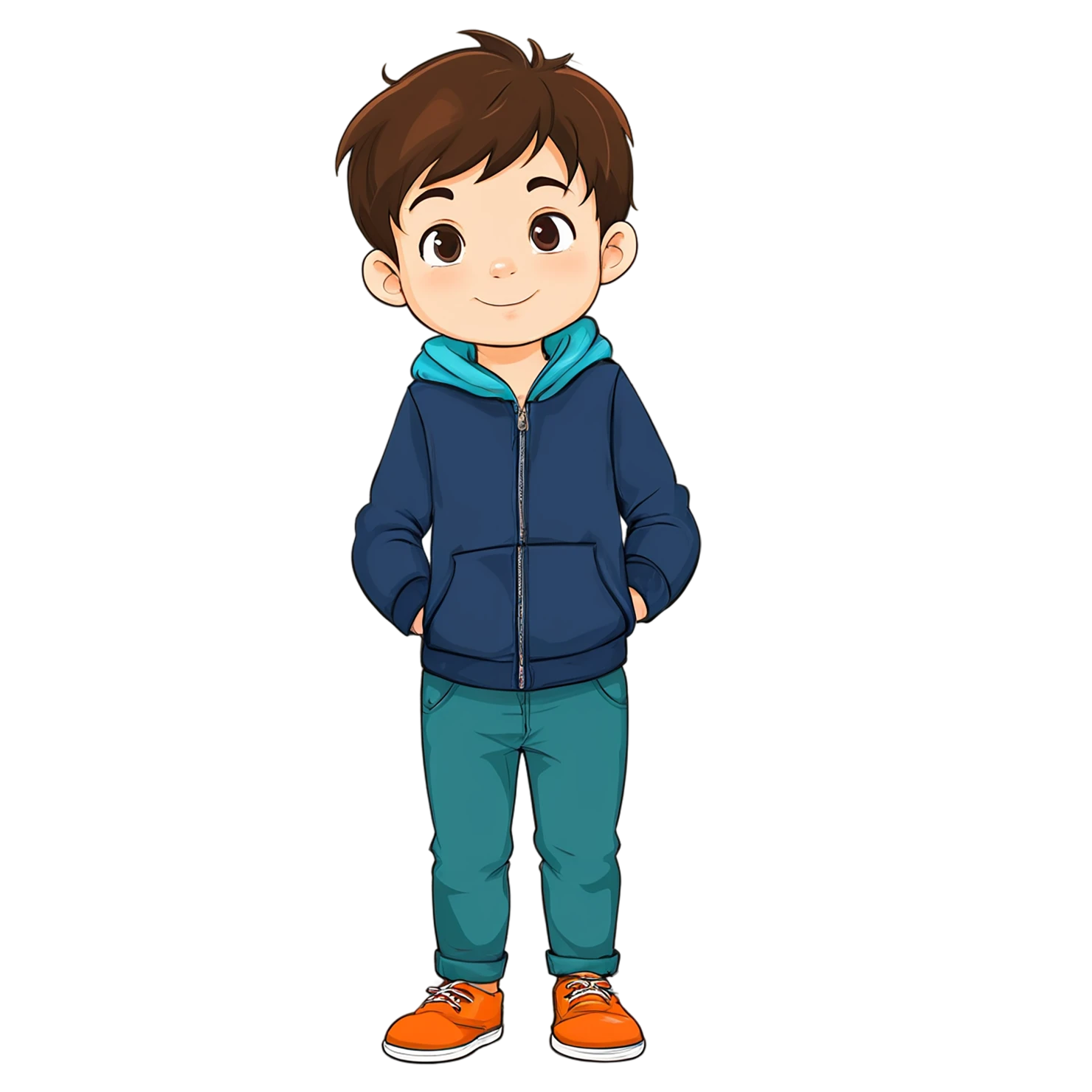 Boy cute sticker isolated on transparent background #13194