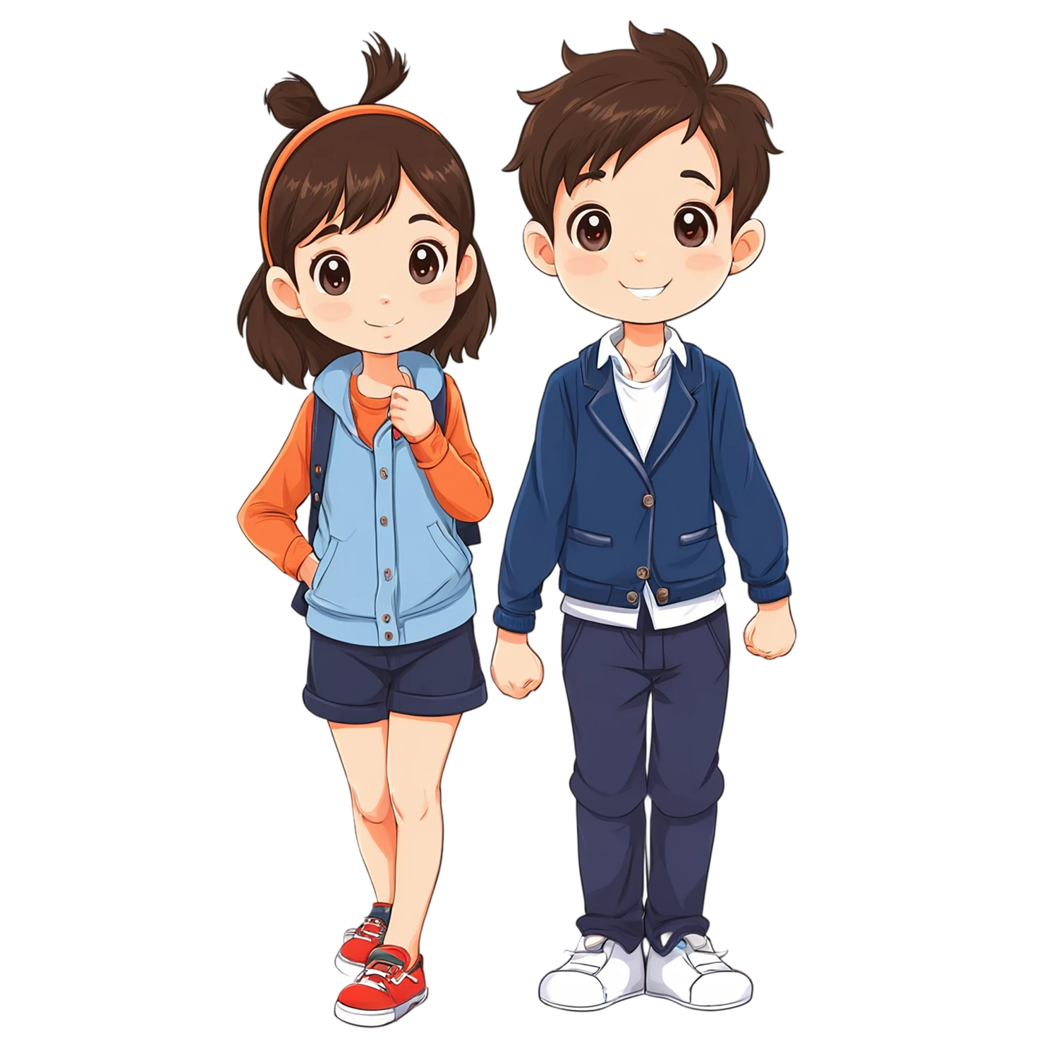 Boy cute sticker isolated on transparent background #13195